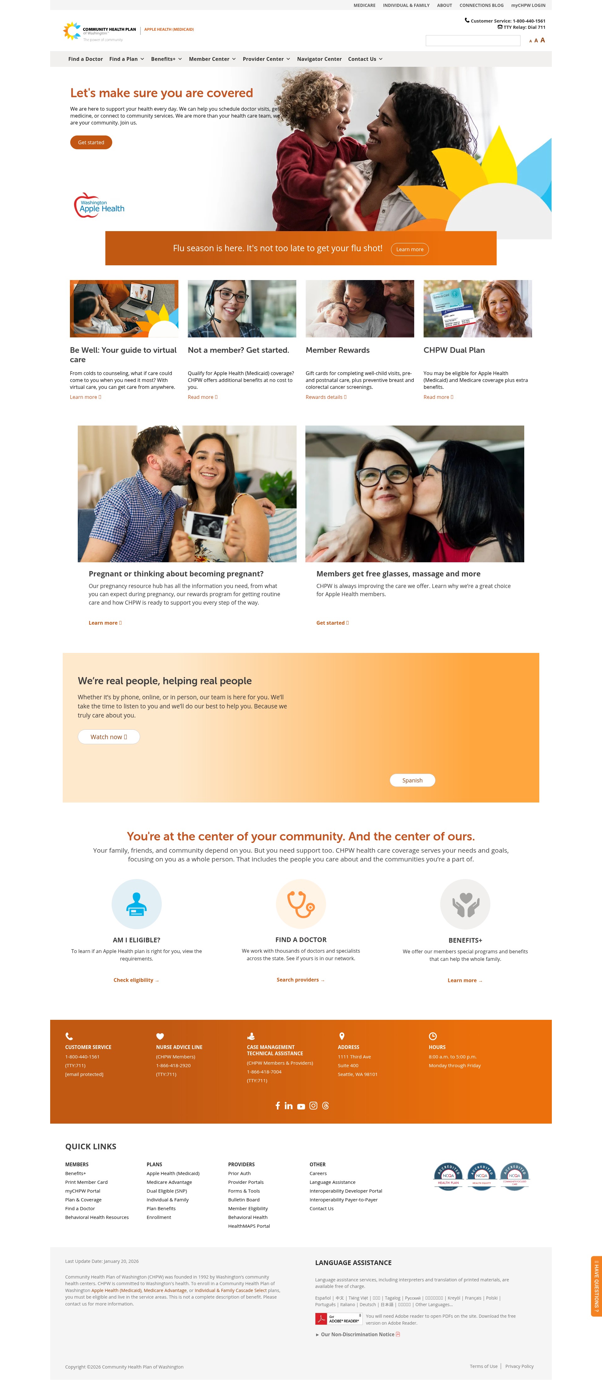 Screenshot of chpw.org