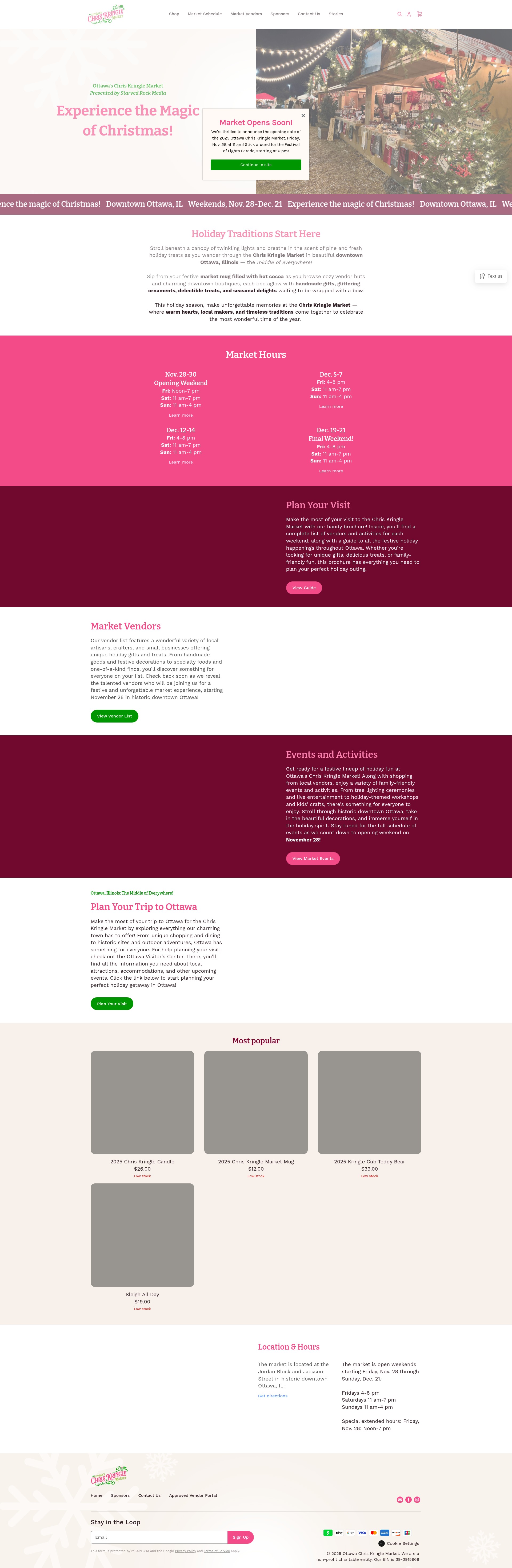 Screenshot of chriskringlemarket.com