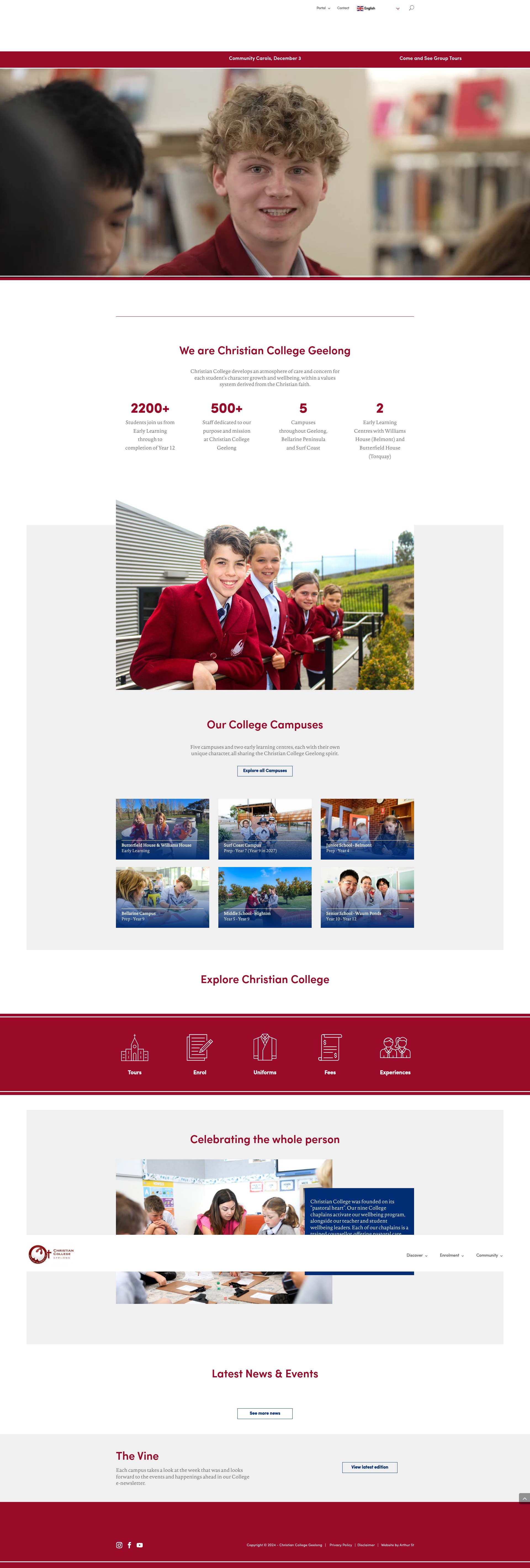 Screenshot of christiancollege.vic.edu.au