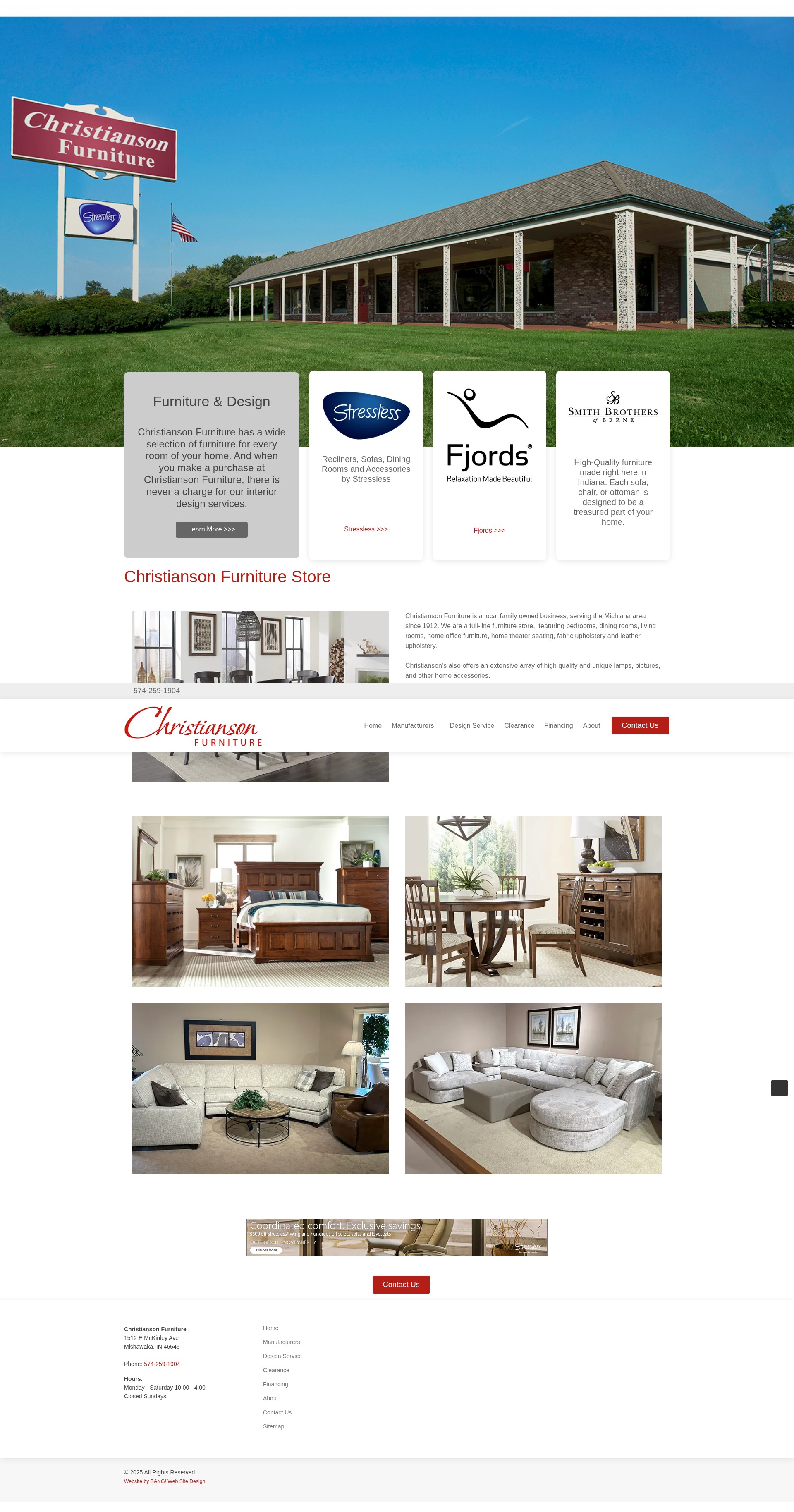 Screenshot of christiansonfurniture.com