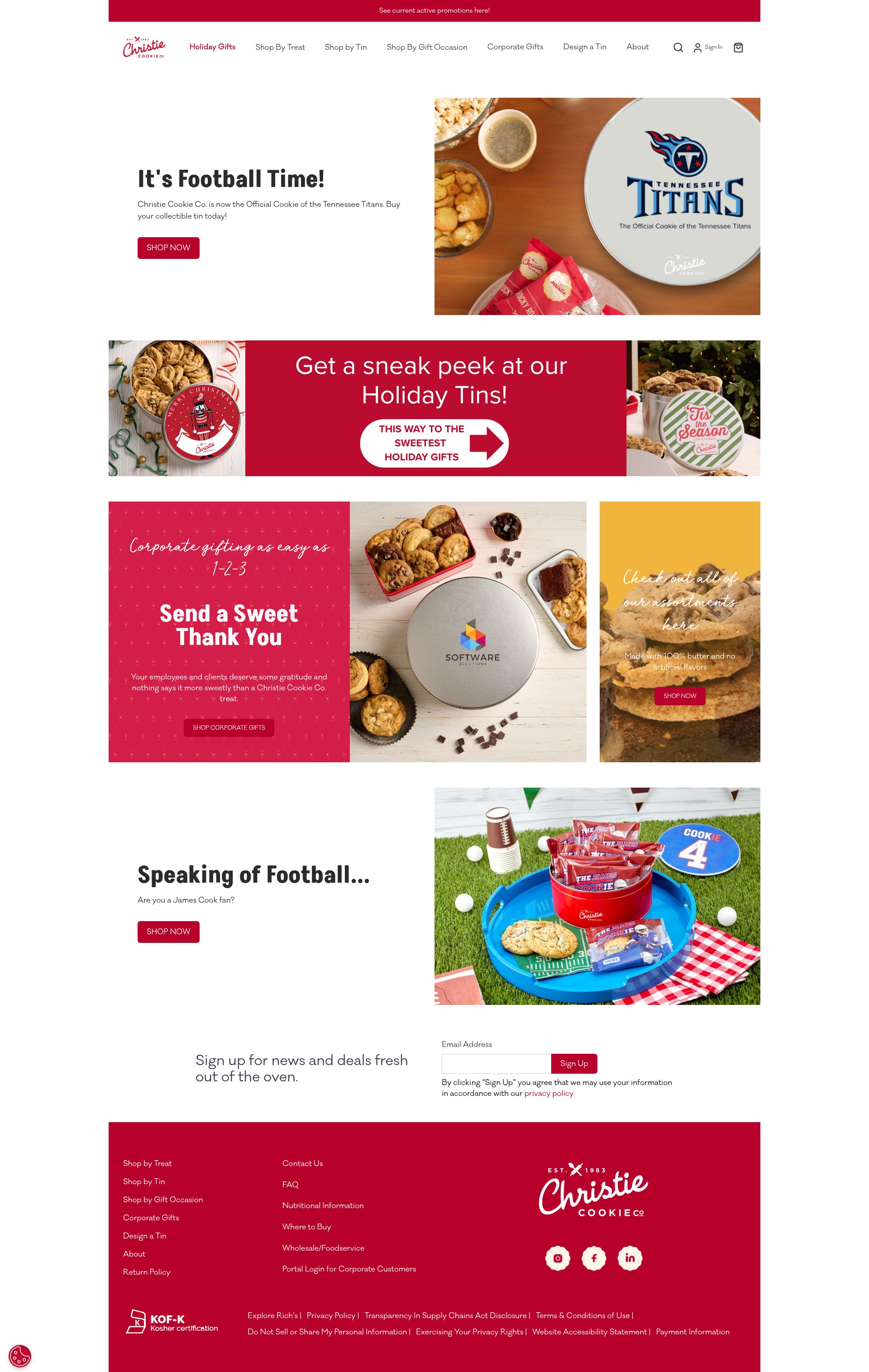 Screenshot of christiecookies.com
