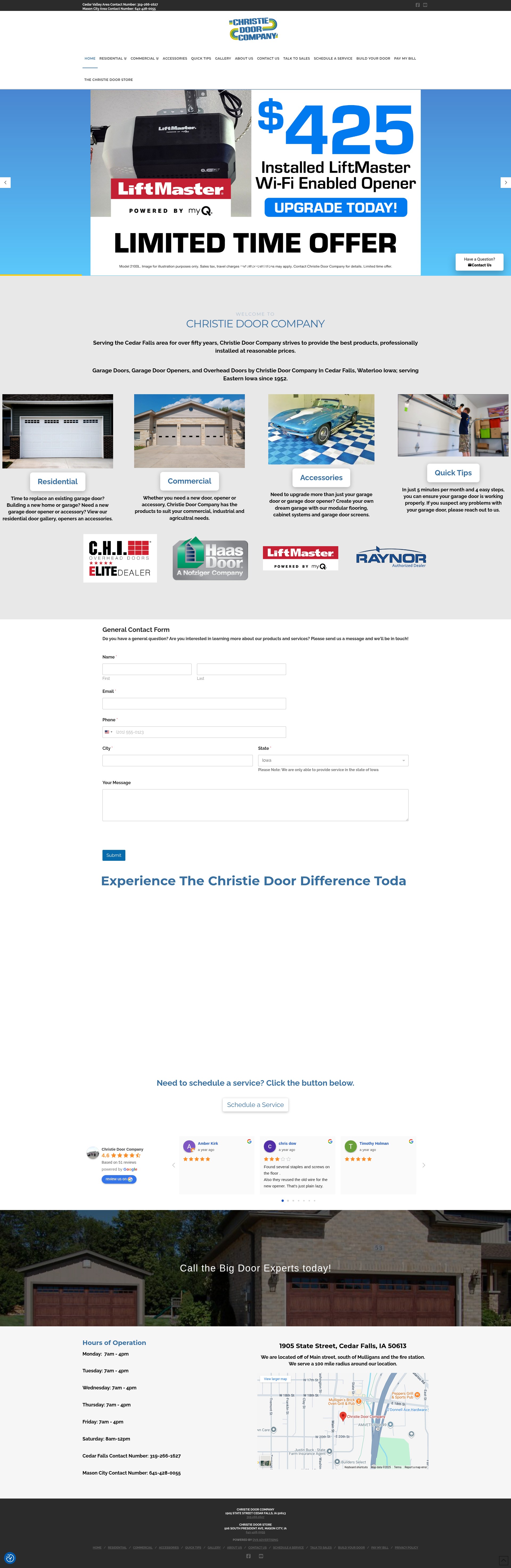 Screenshot of christiedoorcompany.com