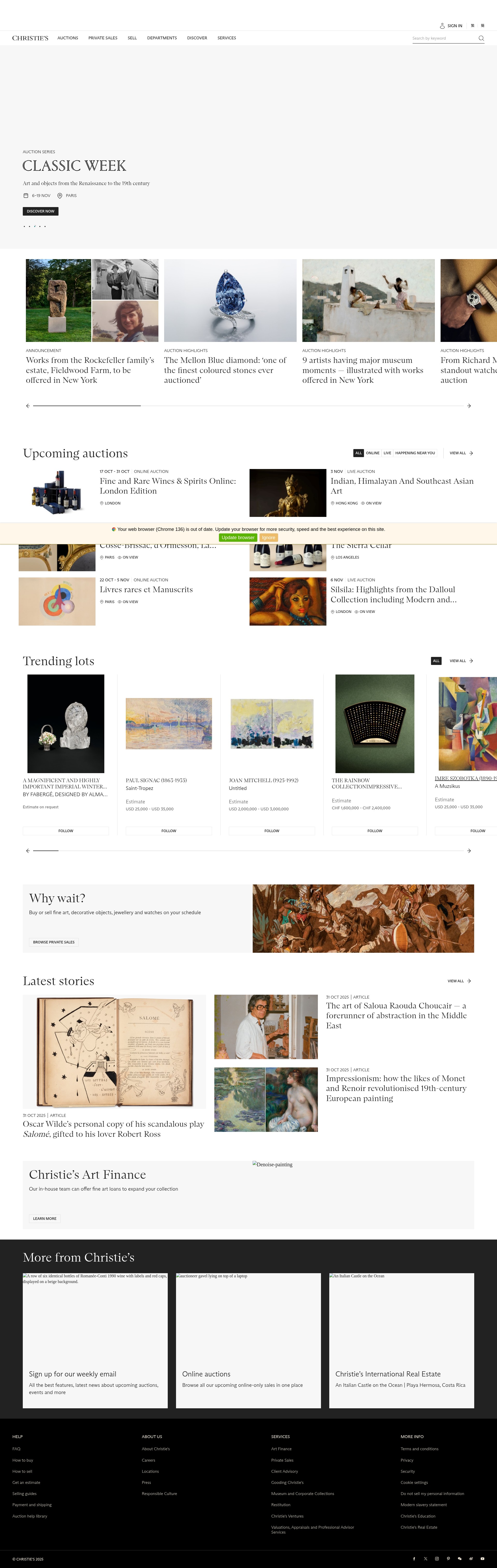 Screenshot of christies.com