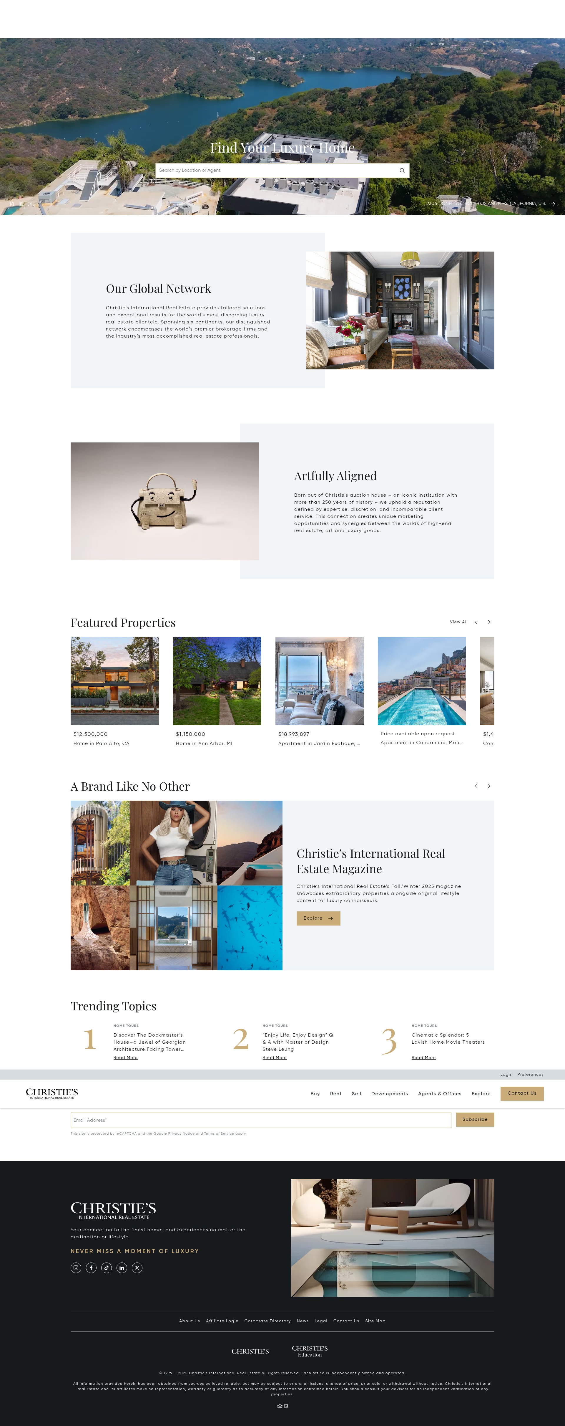 Screenshot of christiesrealestate.com