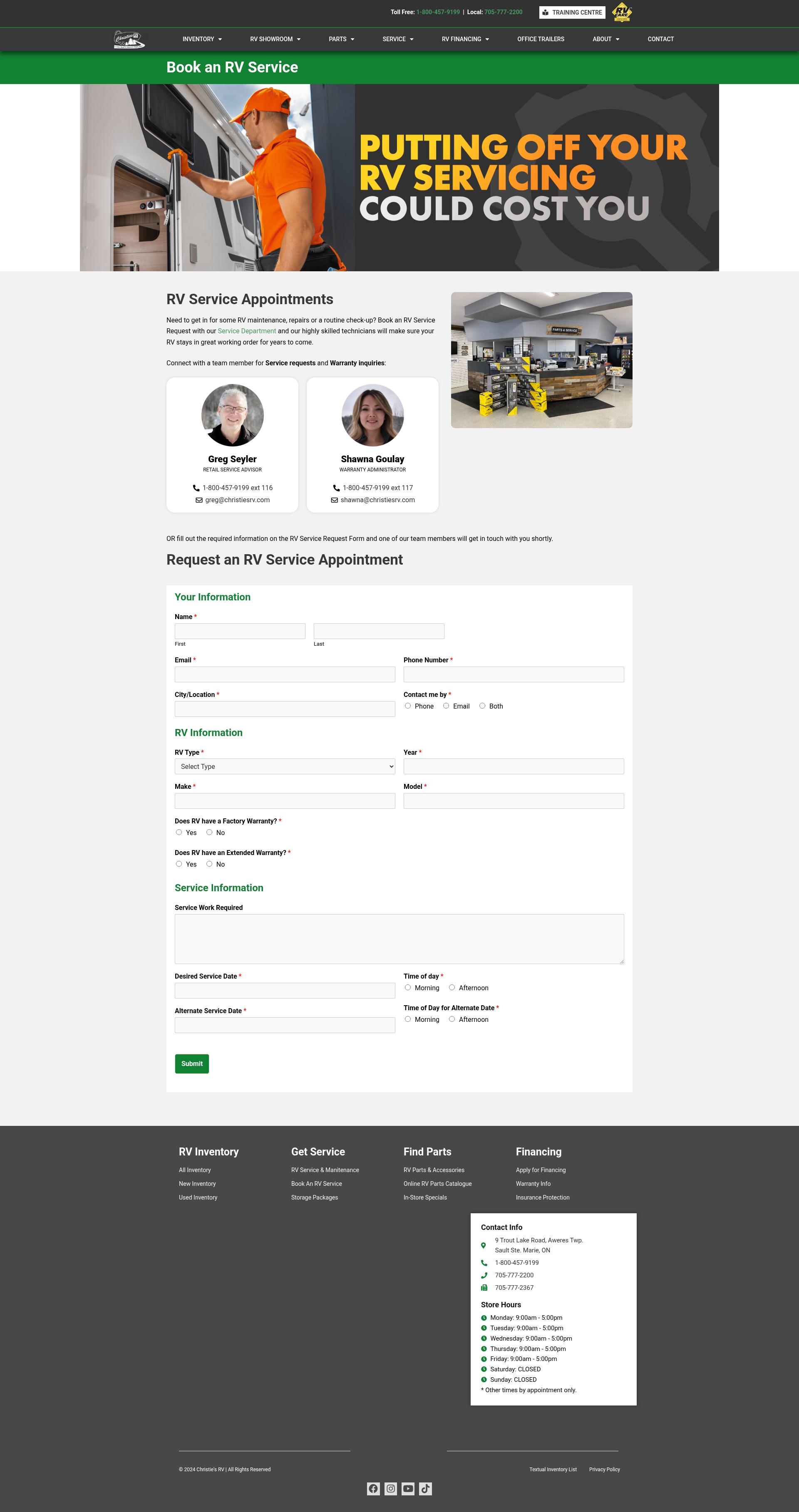 Screenshot of christiesrv.com