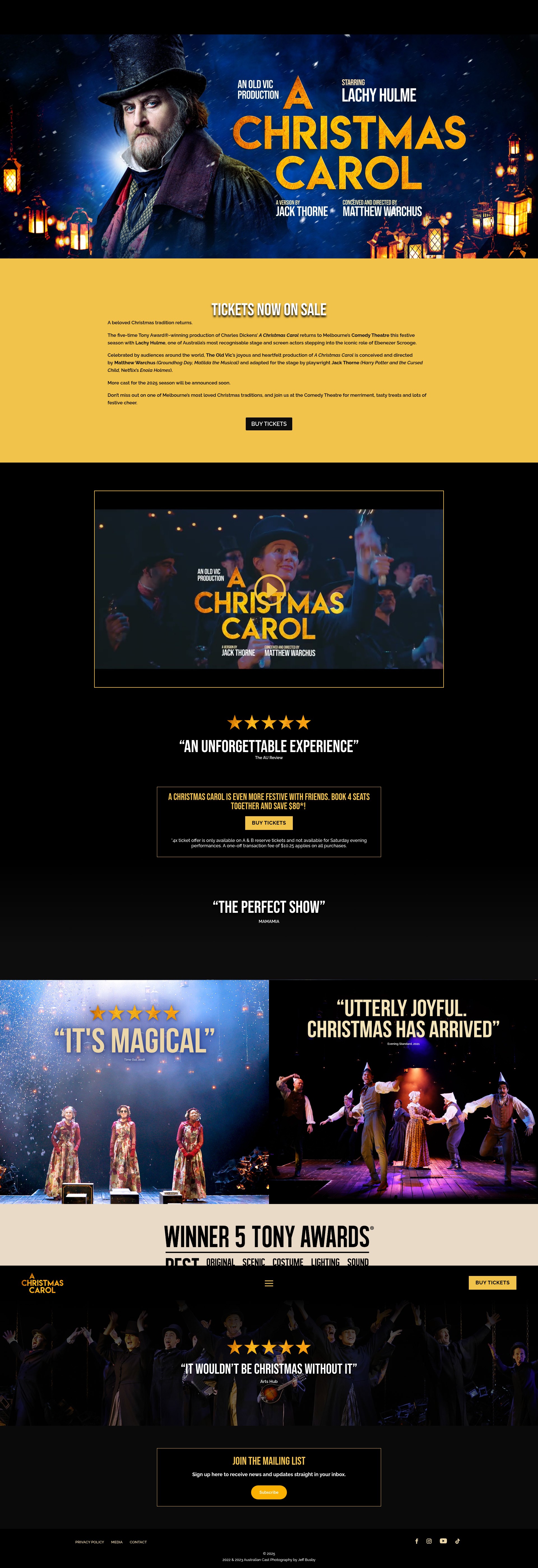 Screenshot of christmascarolaustralia.com.au