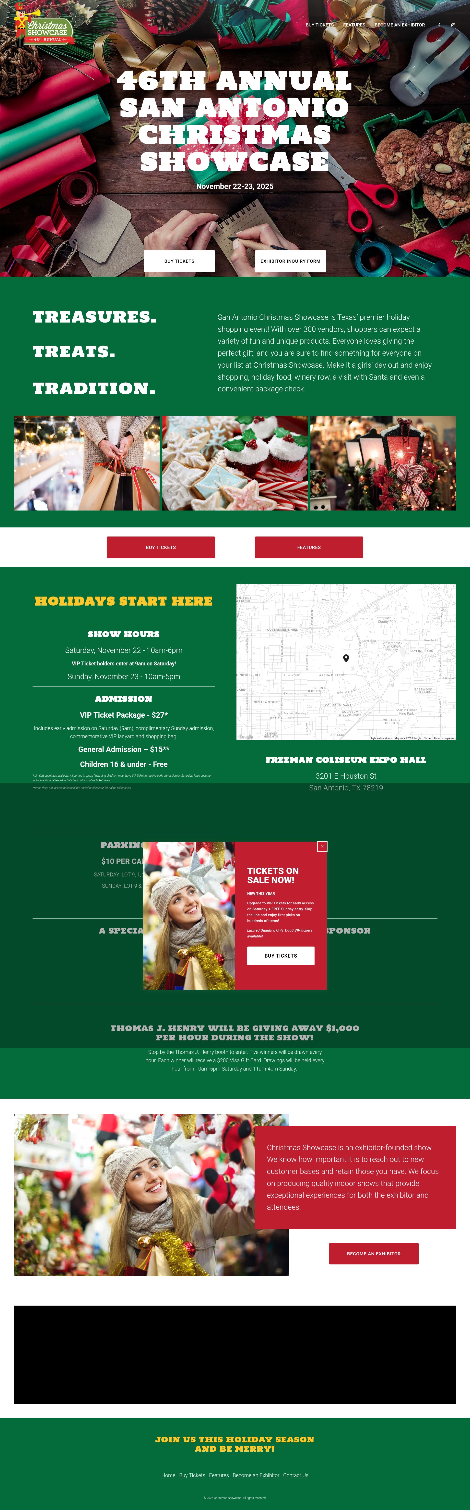 Screenshot of christmasshowcase.com