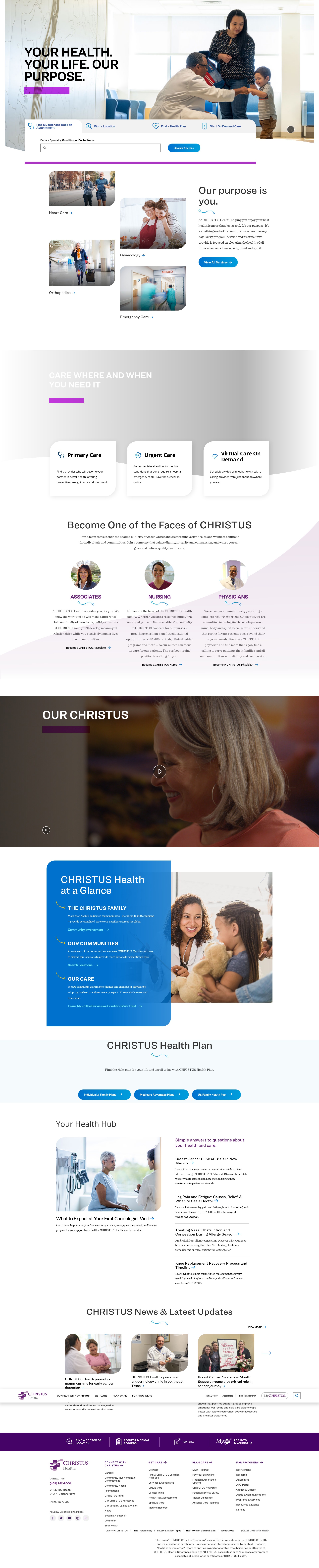 Screenshot of christushealth.org