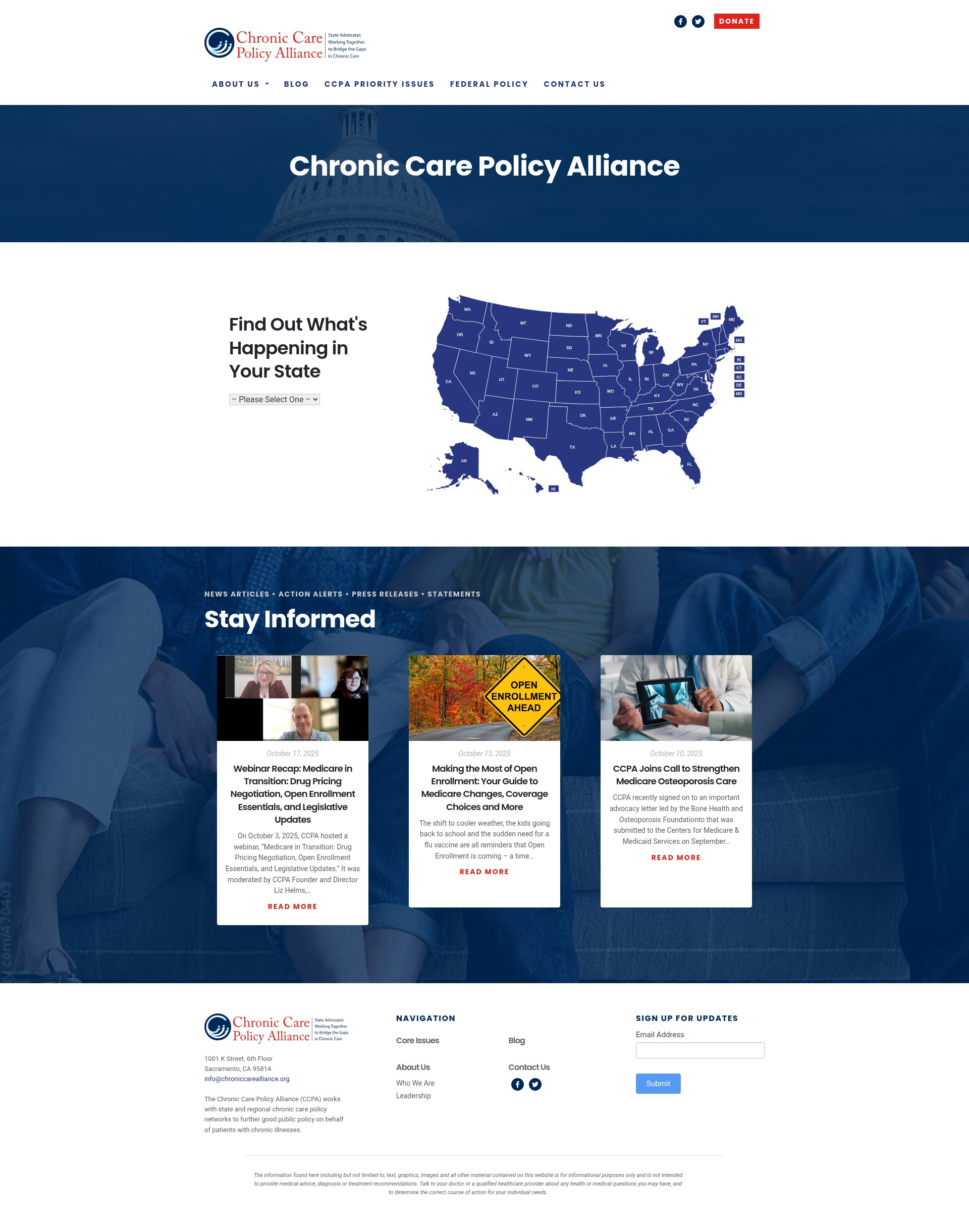 Screenshot of chroniccarealliance.org