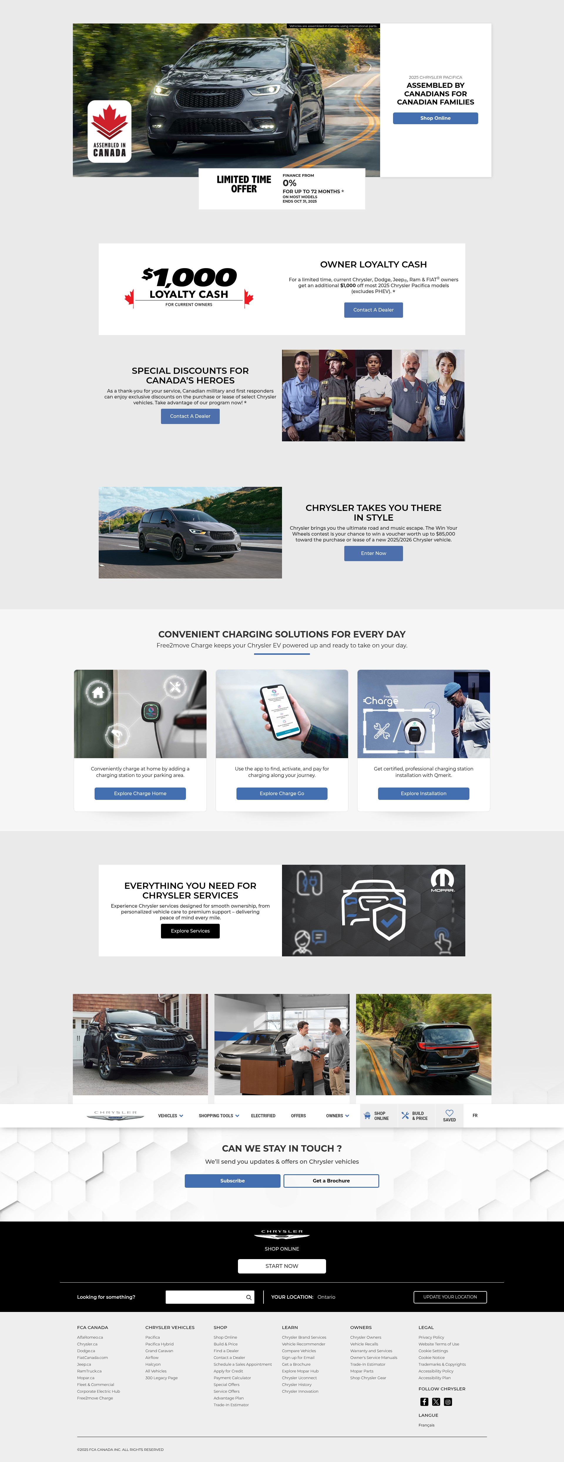 Screenshot of chrysler.ca