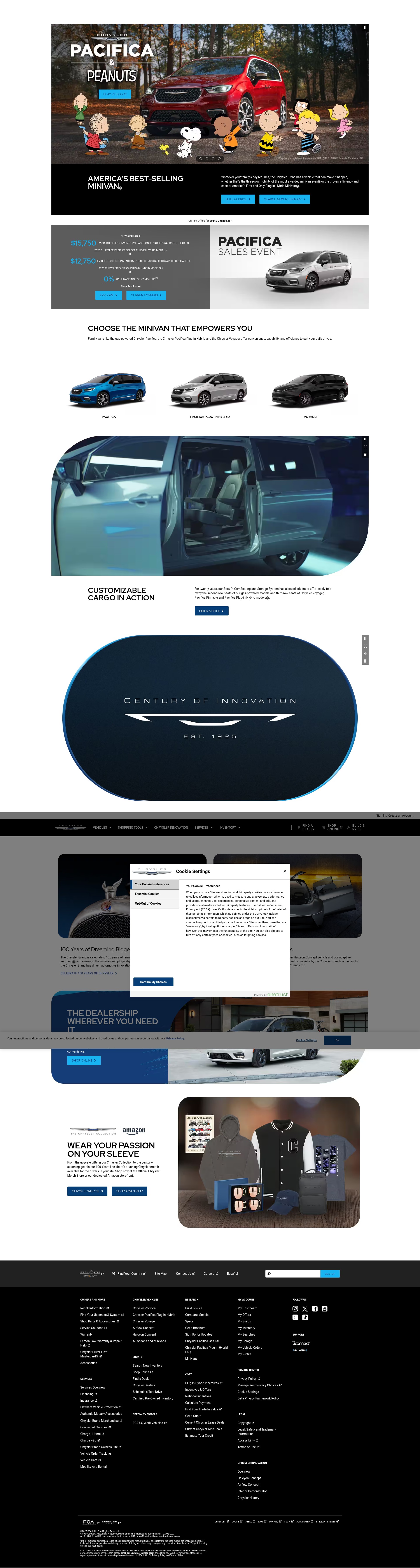 Screenshot of chrysler.com