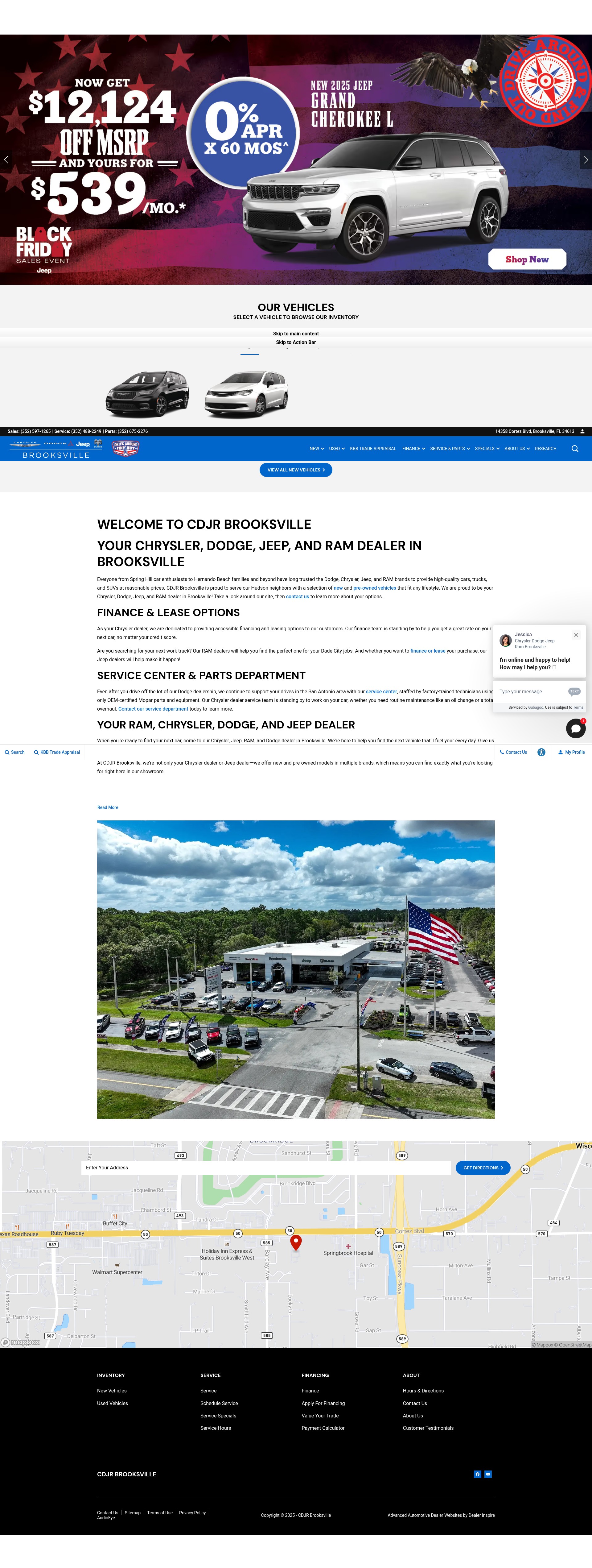 Screenshot of chryslerdodgejeeprambrooksville.com