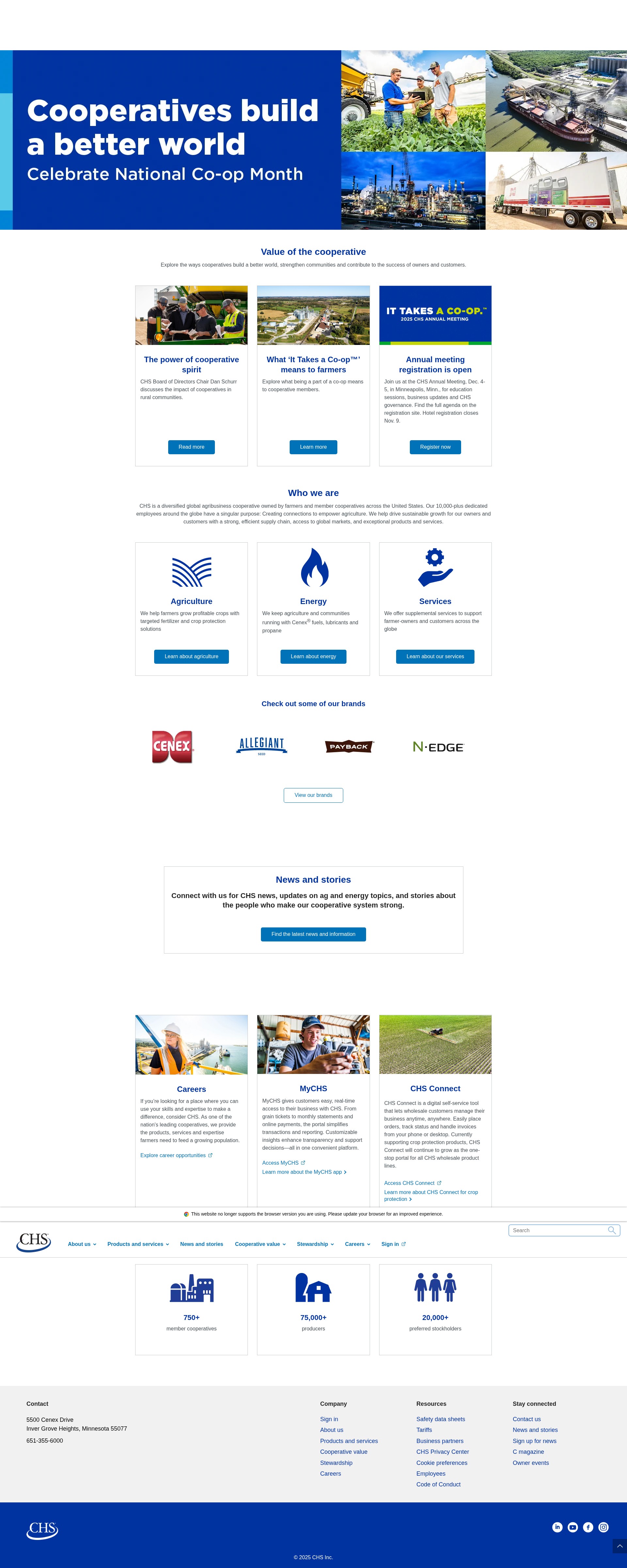Screenshot of chsinc.com