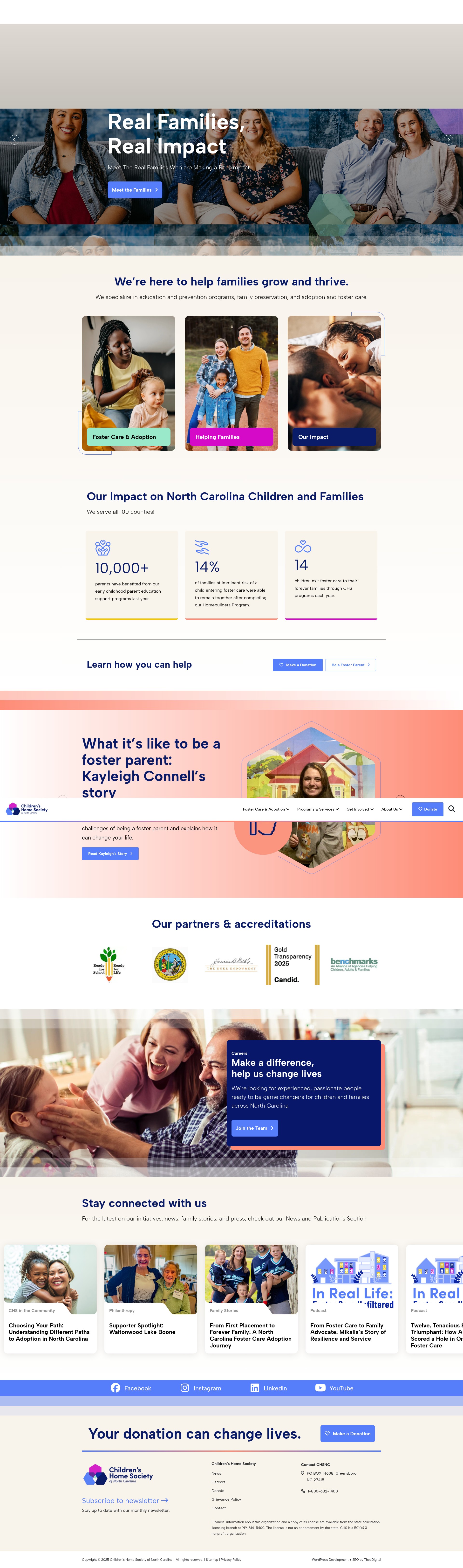Screenshot of chsnc.org