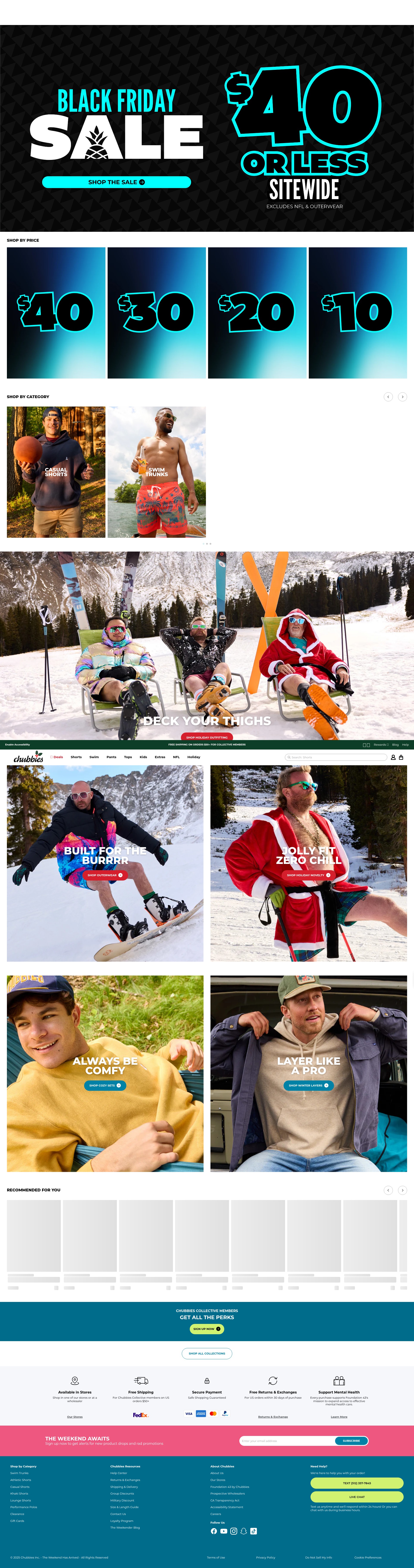 Screenshot of chubbies.myshopify.com