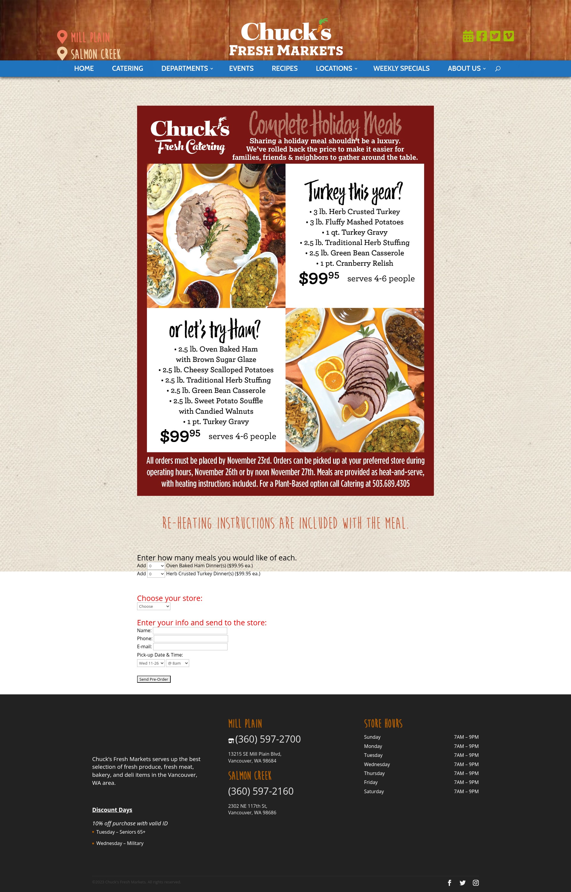 Screenshot of chucksproduce.com