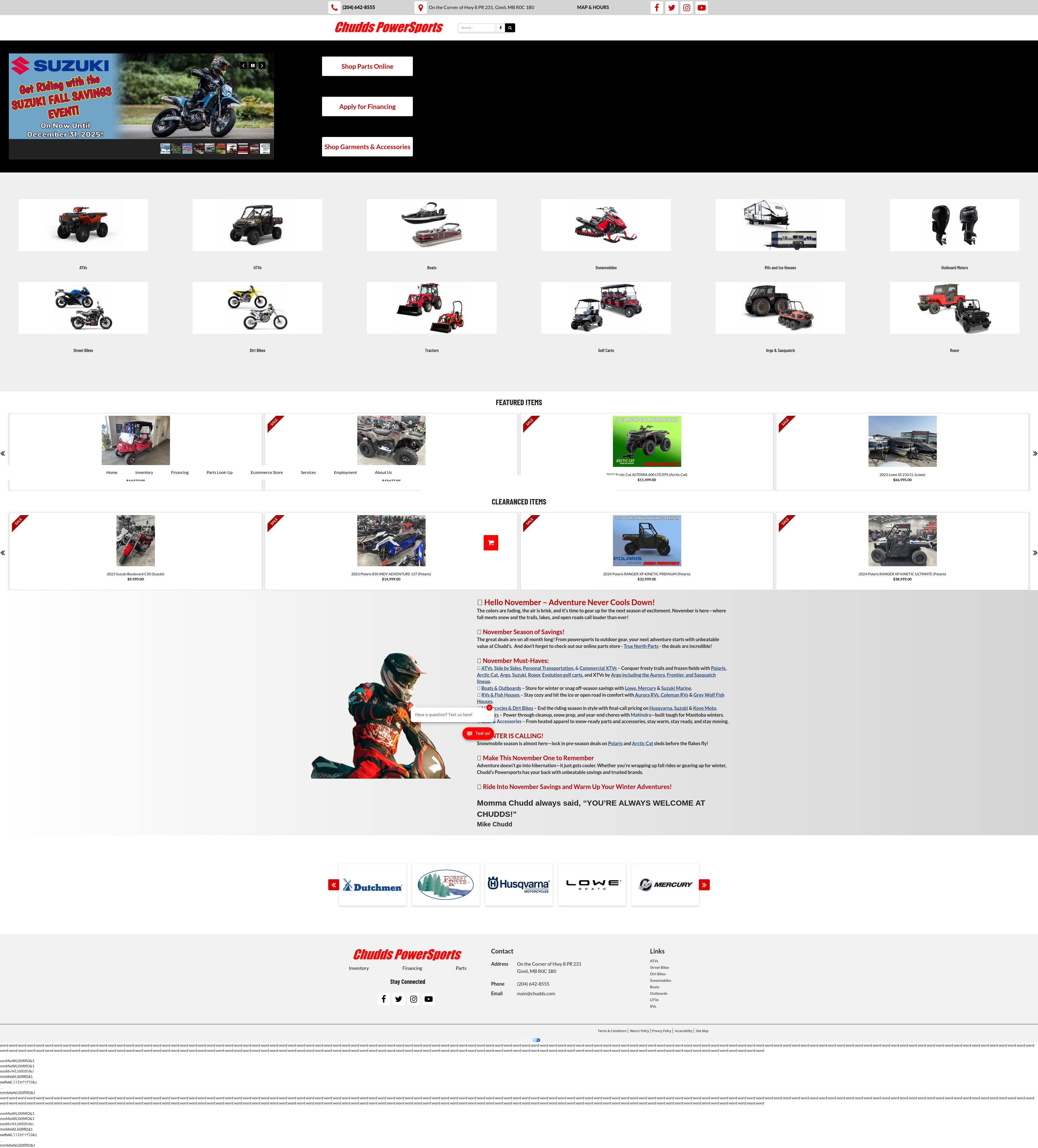 Screenshot of chuddspowersports.com