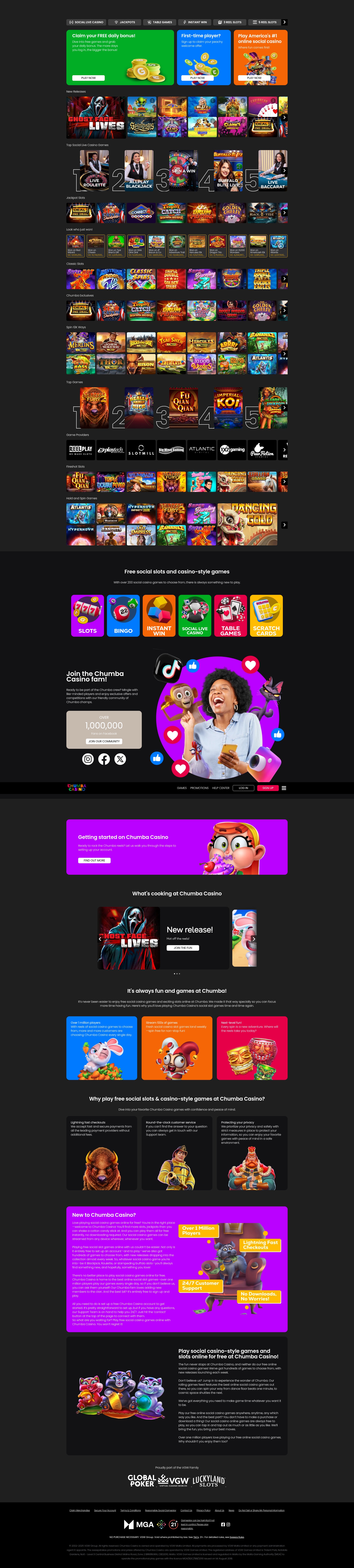 Screenshot of chumbacasino.com