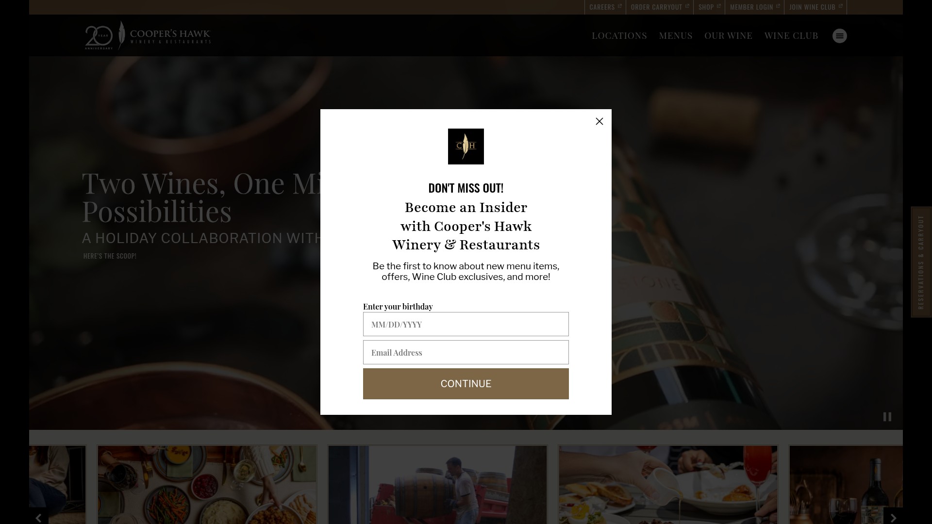 Screenshot of chwinery.com