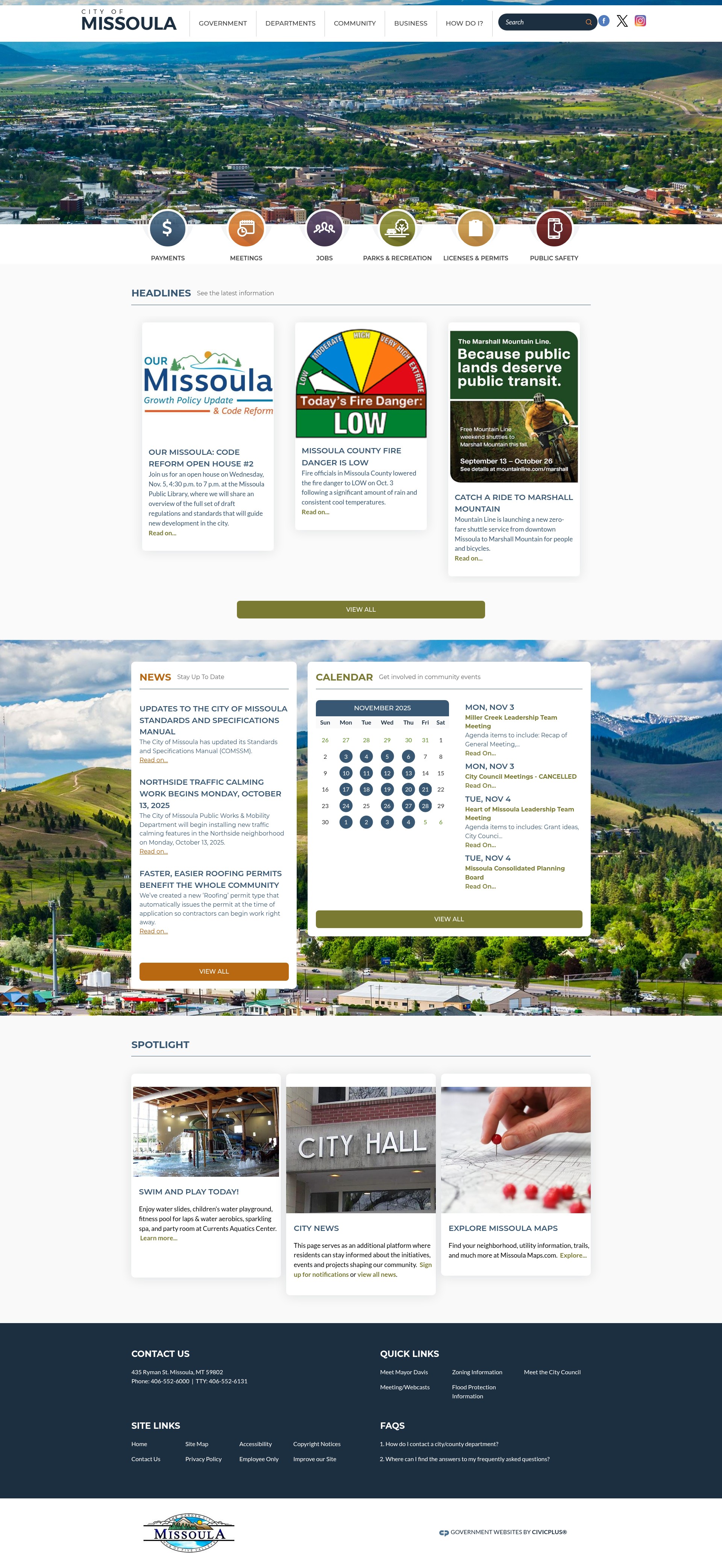 Screenshot of ci.missoula.mt.us
