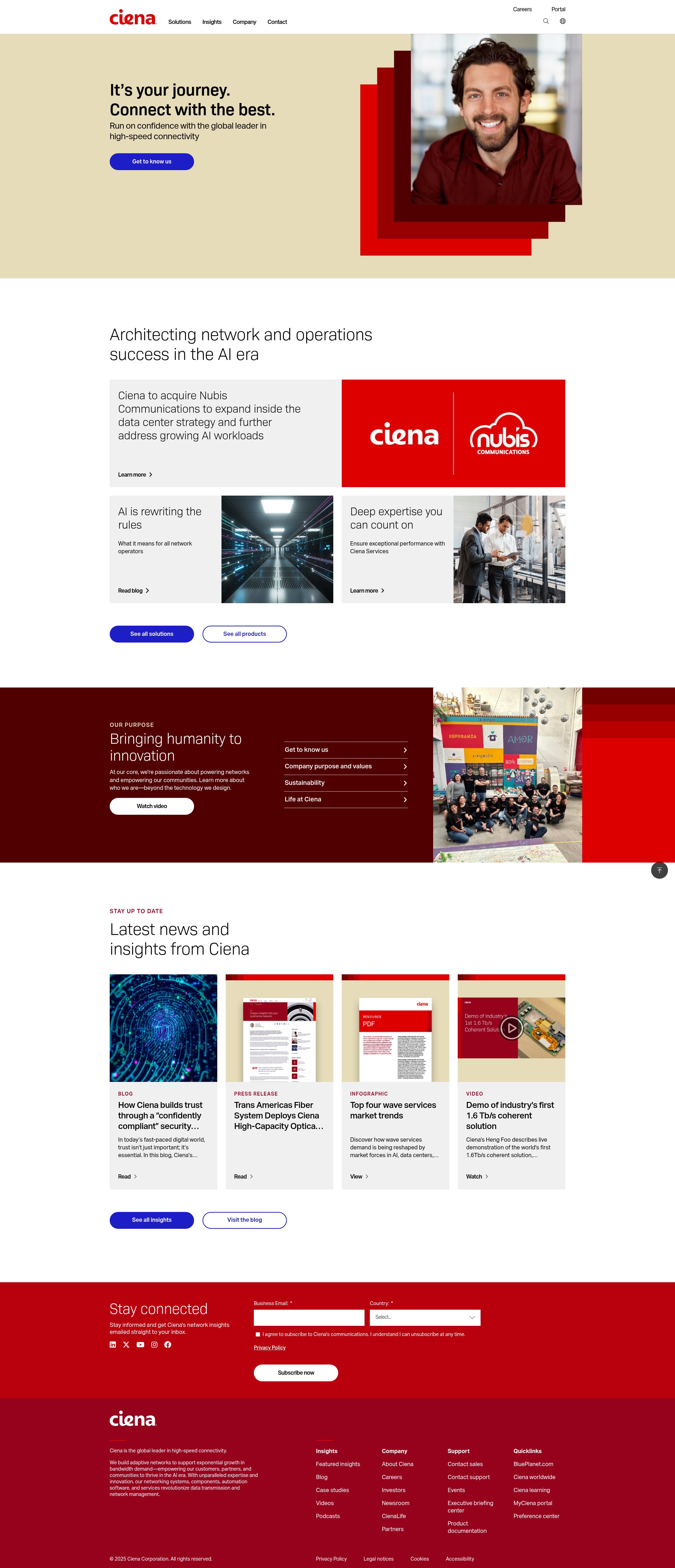 Screenshot of ciena.com