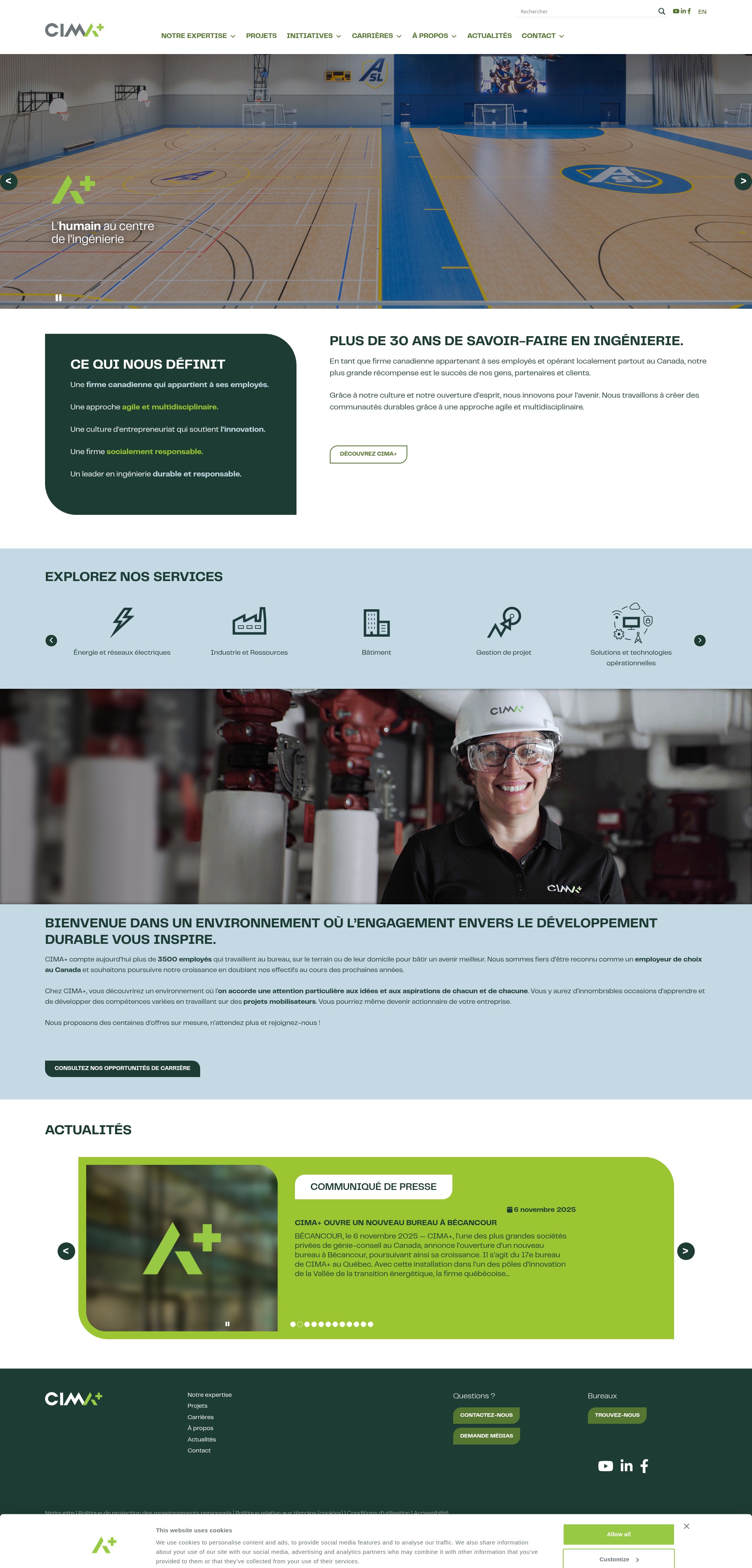Screenshot of cima.ca