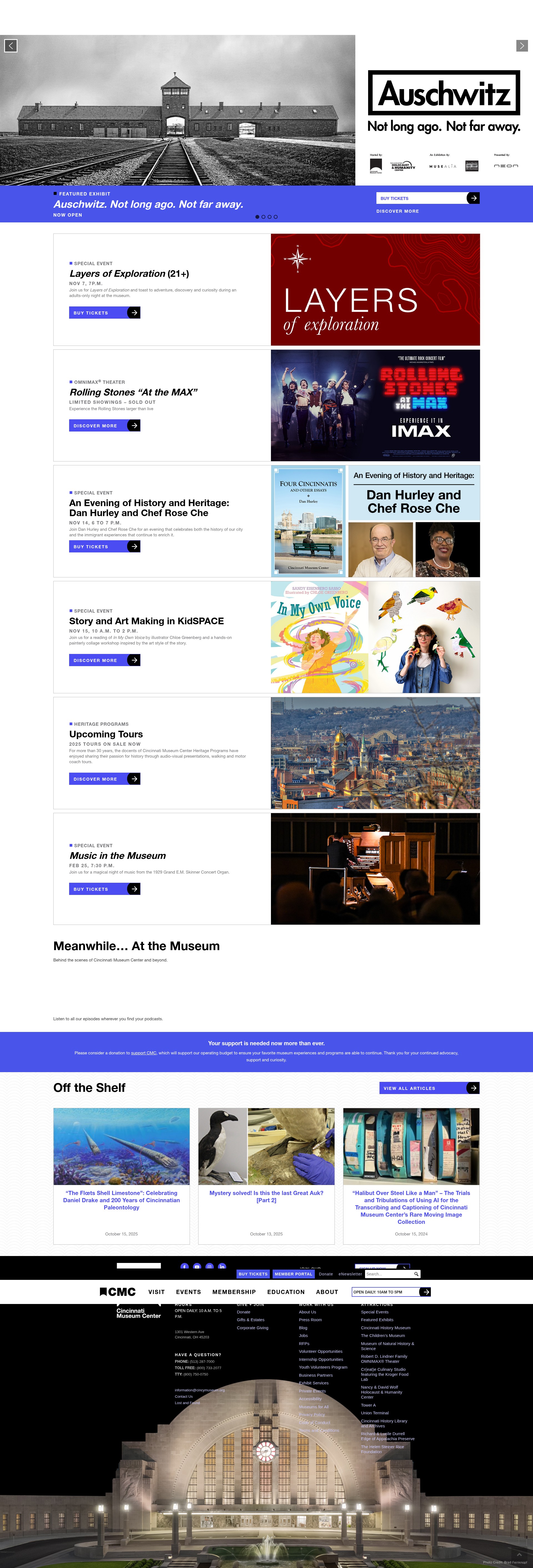 Screenshot of cincymuseum.org
