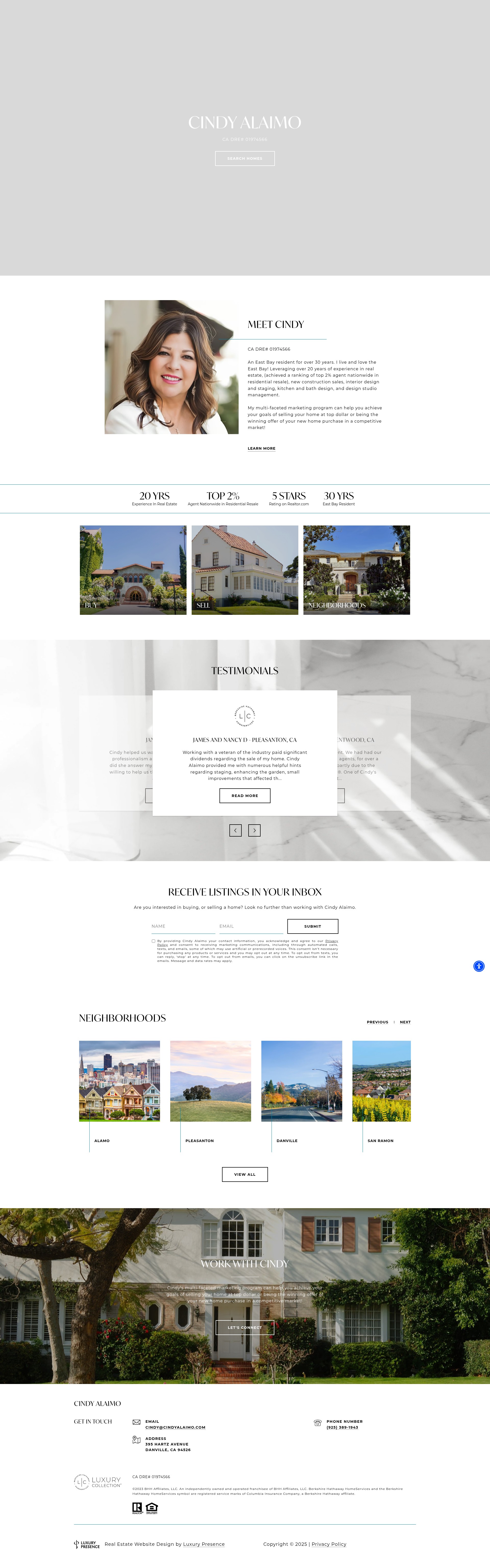 Screenshot of cindyalaimo.com