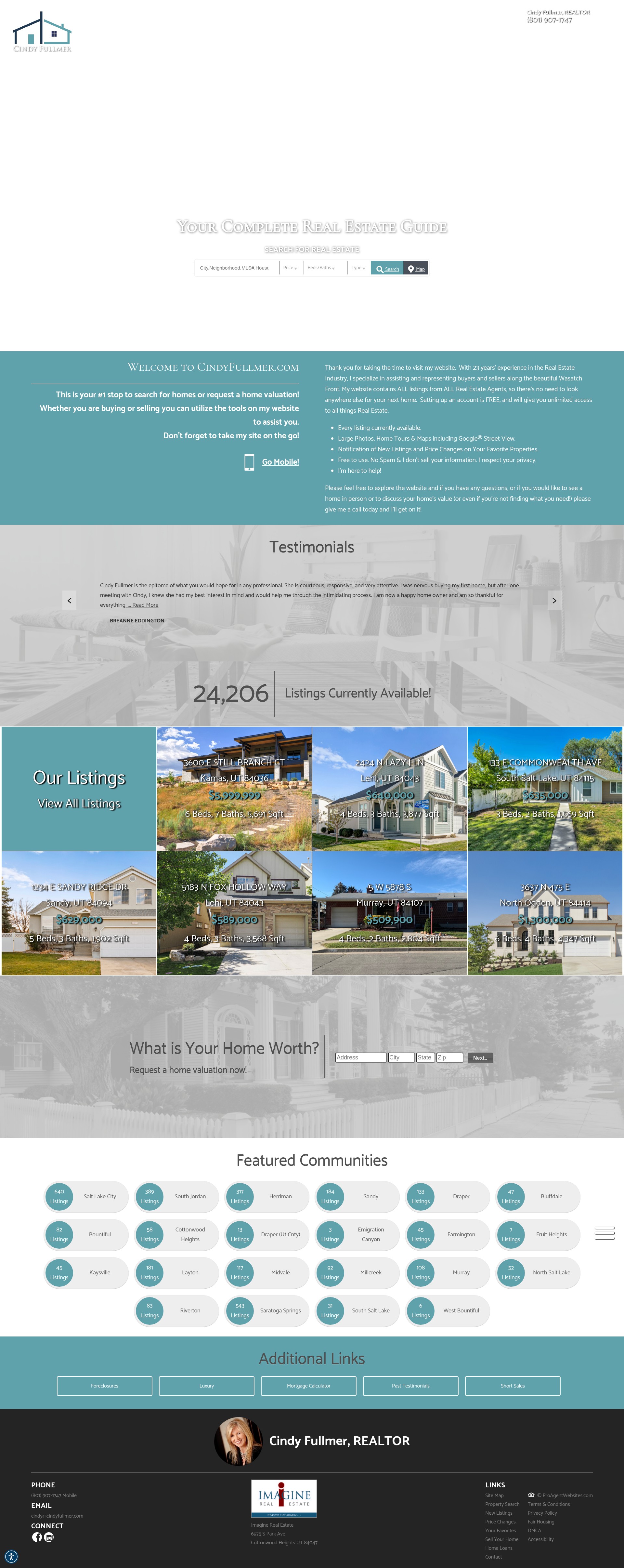 Screenshot of cindyfullmer.com
