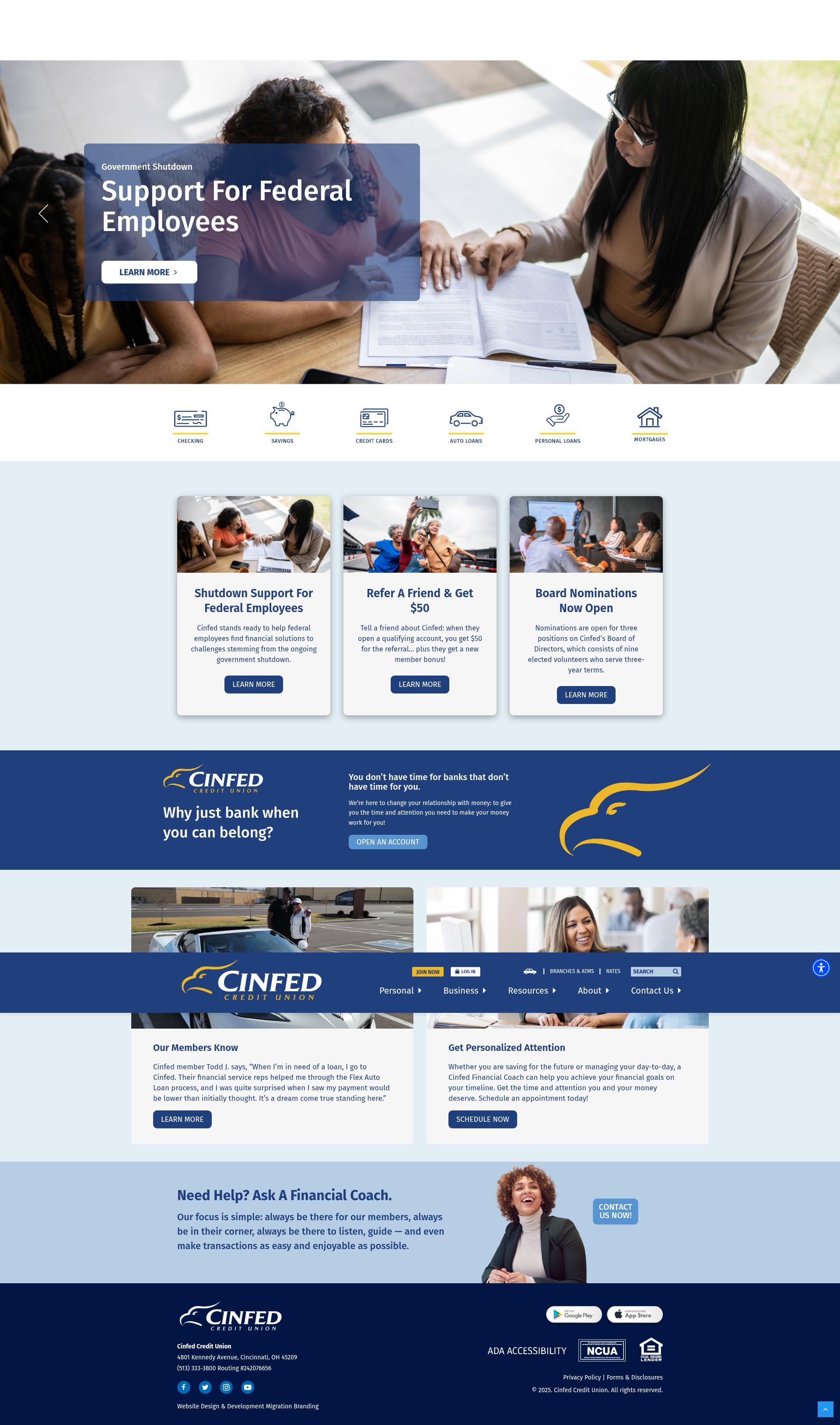 Screenshot of cinfed.com