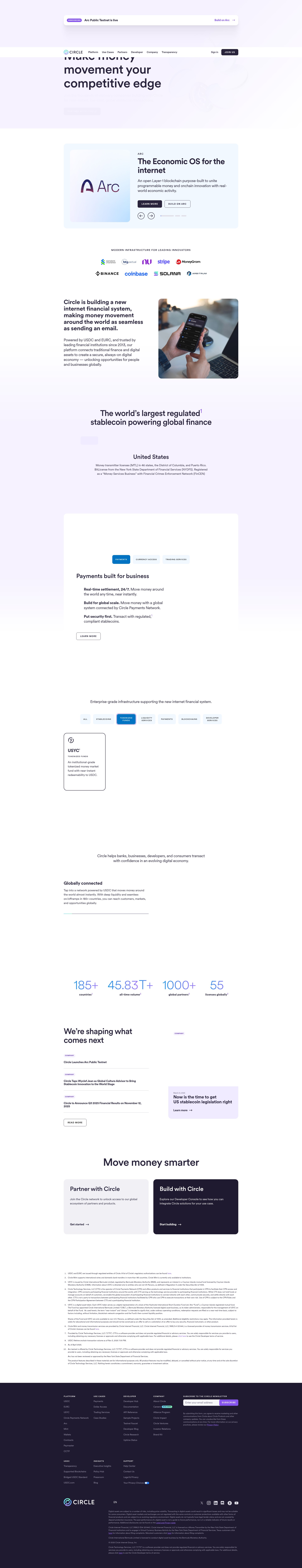 Screenshot of circle.com