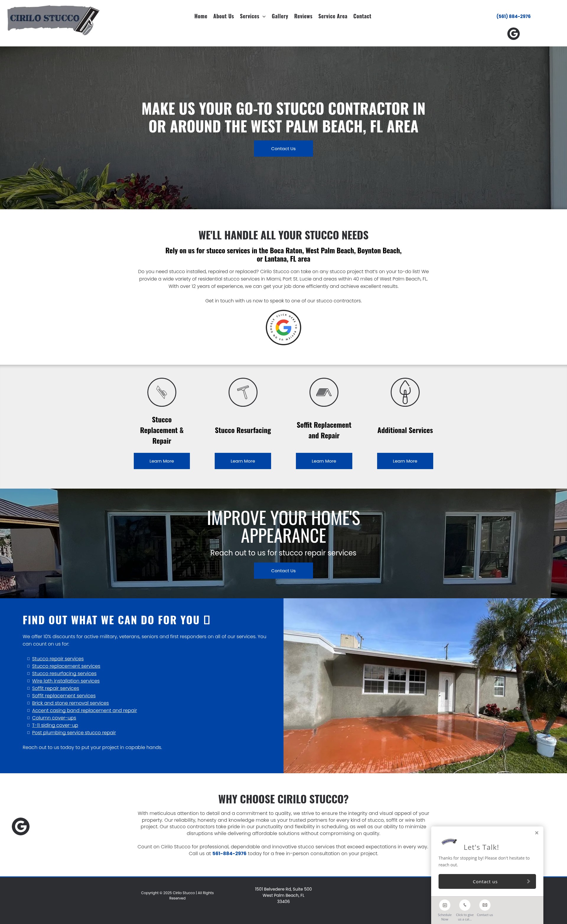 Screenshot of cirilostucco.com
