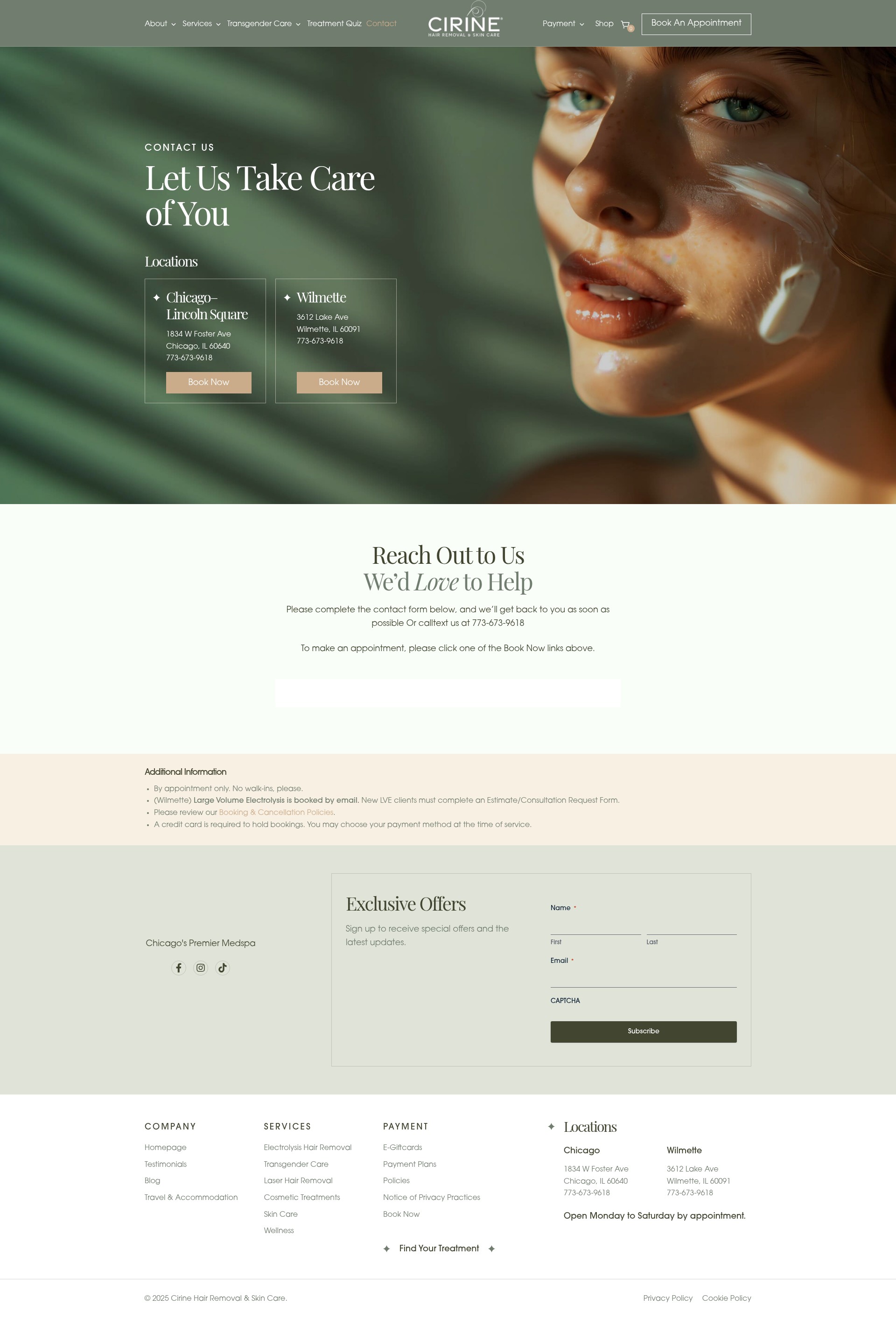 Screenshot of cirinespa.com