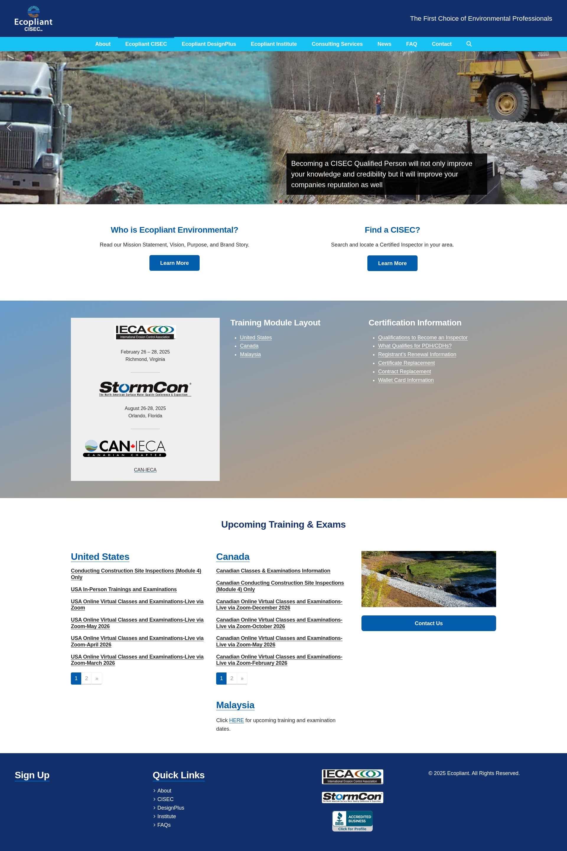 Screenshot of cisecinc.org