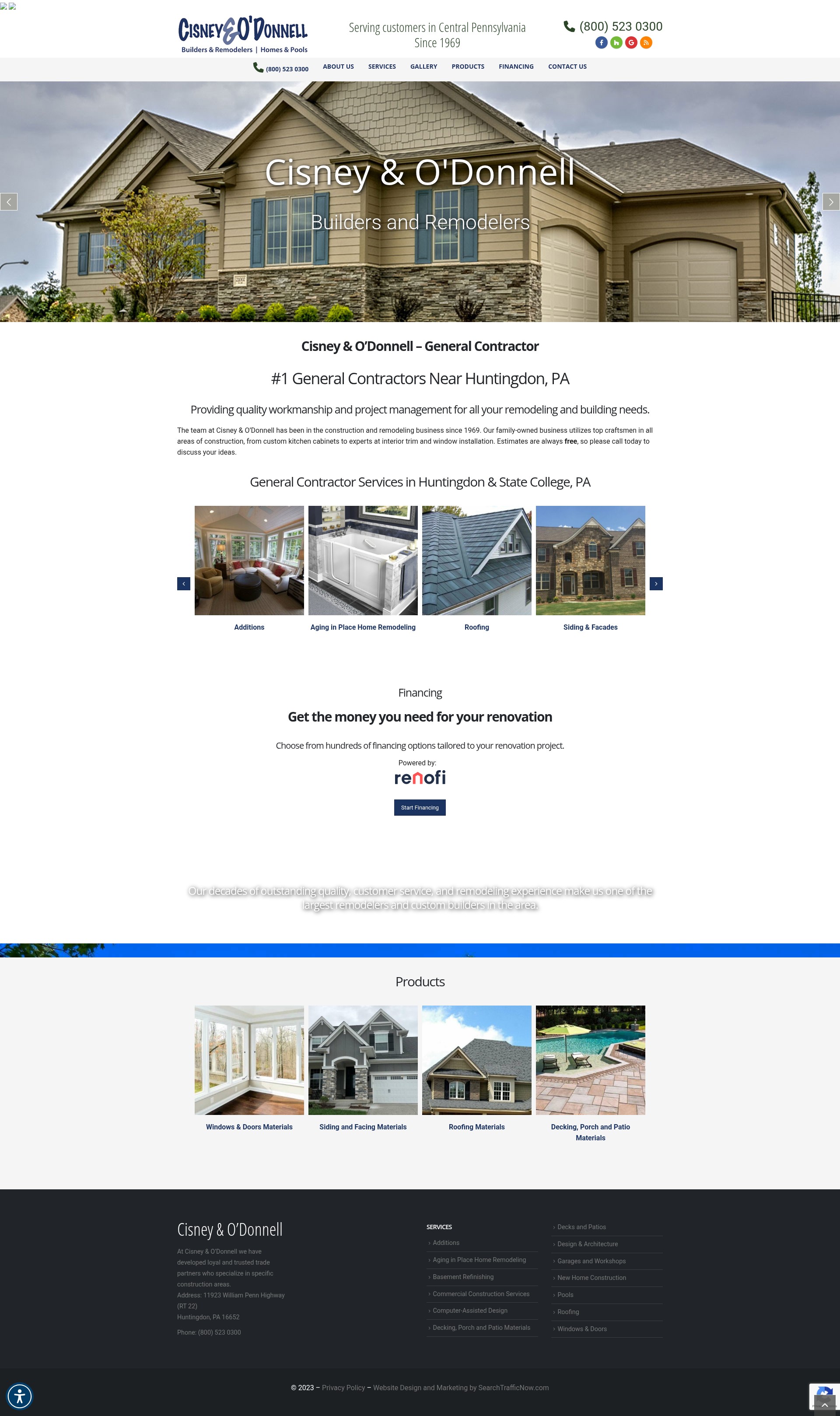 Screenshot of cisneyremodeling.com