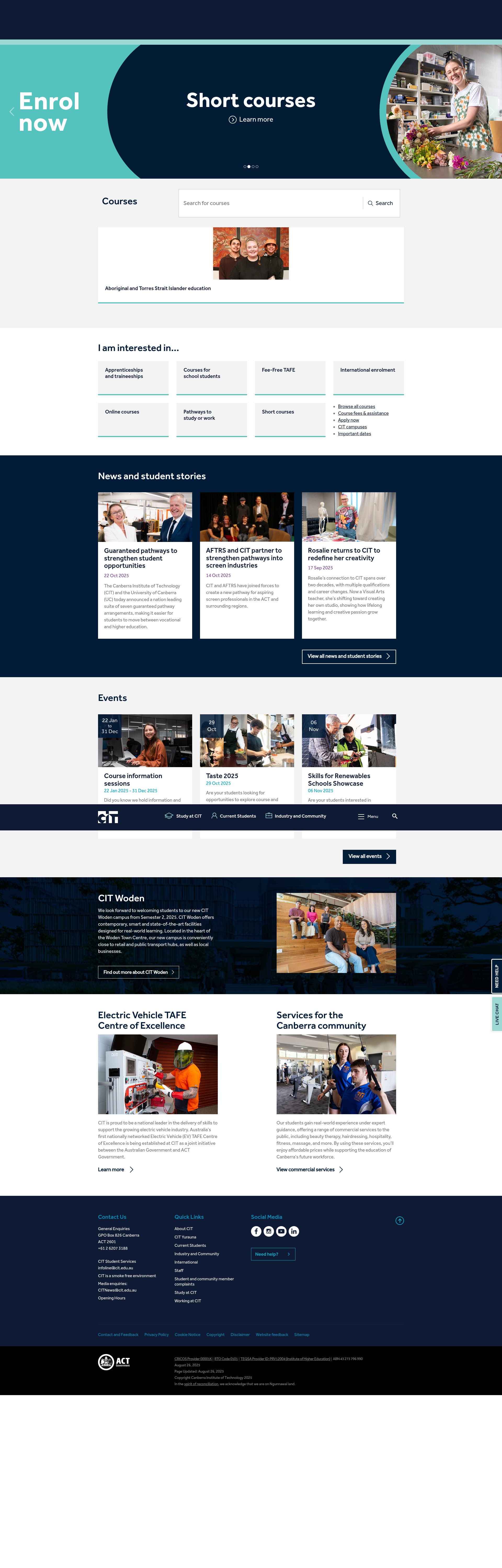 Screenshot of cit.edu.au