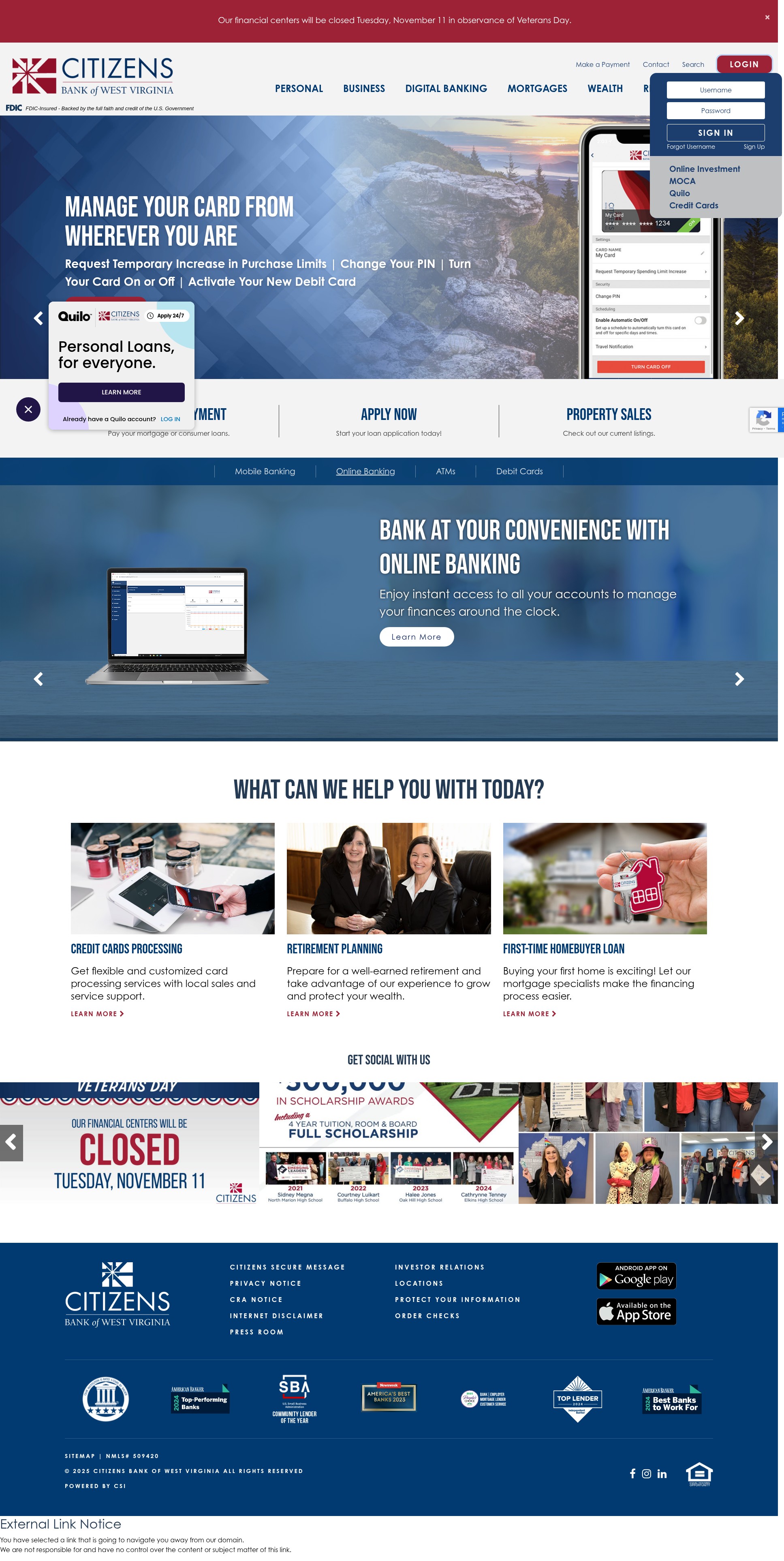 Screenshot of citizenswv.com