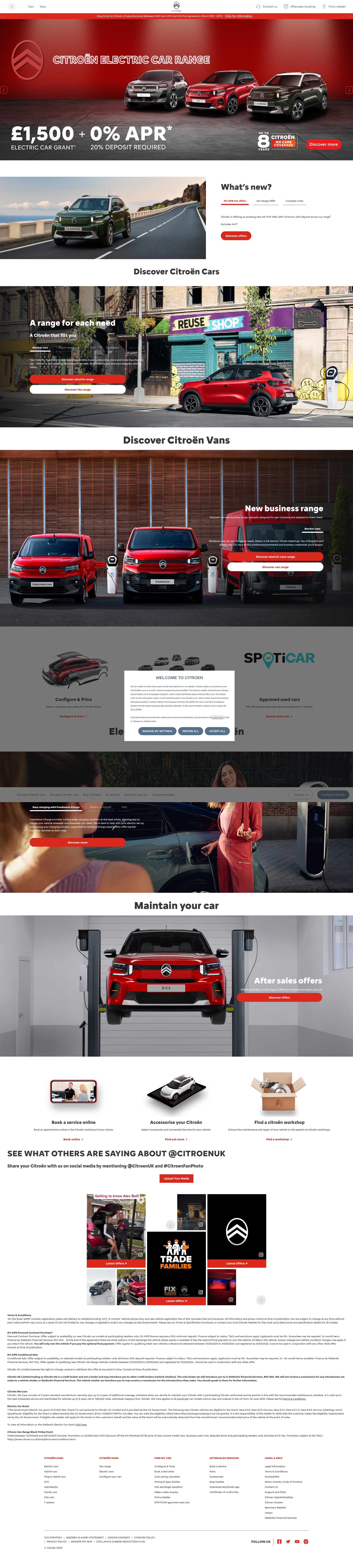 Screenshot of citroen.co.uk