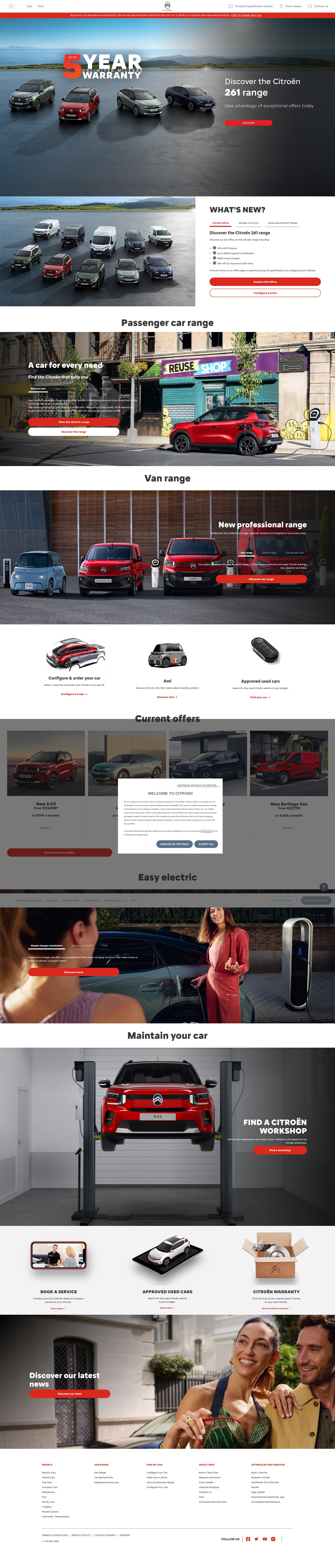 Screenshot of citroen.ie
