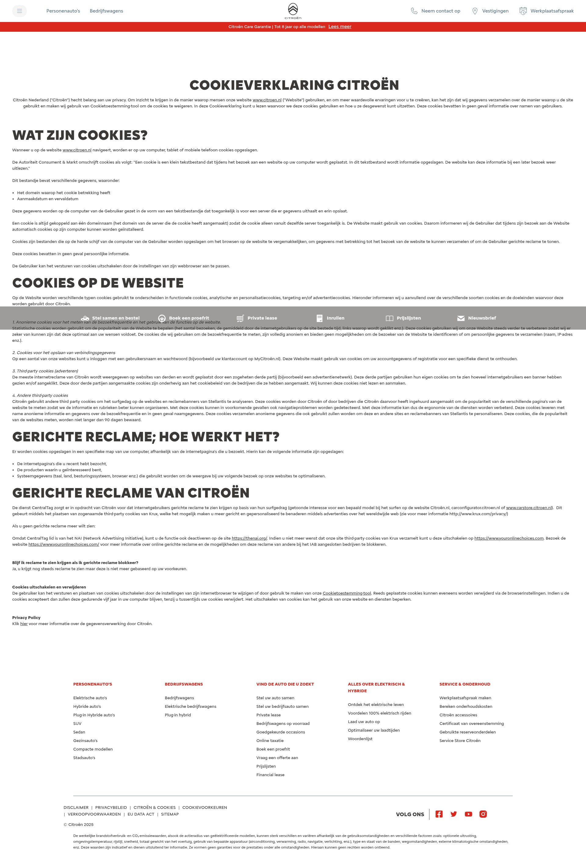 Screenshot of citroen.nl