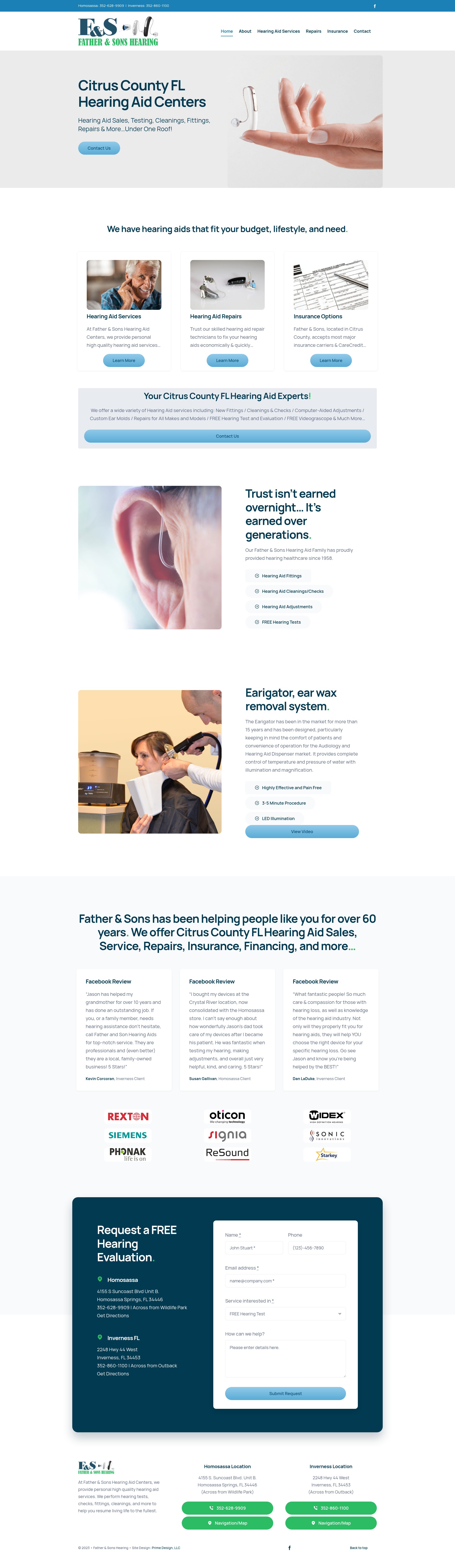 Screenshot of citruscountyhearingaids.com