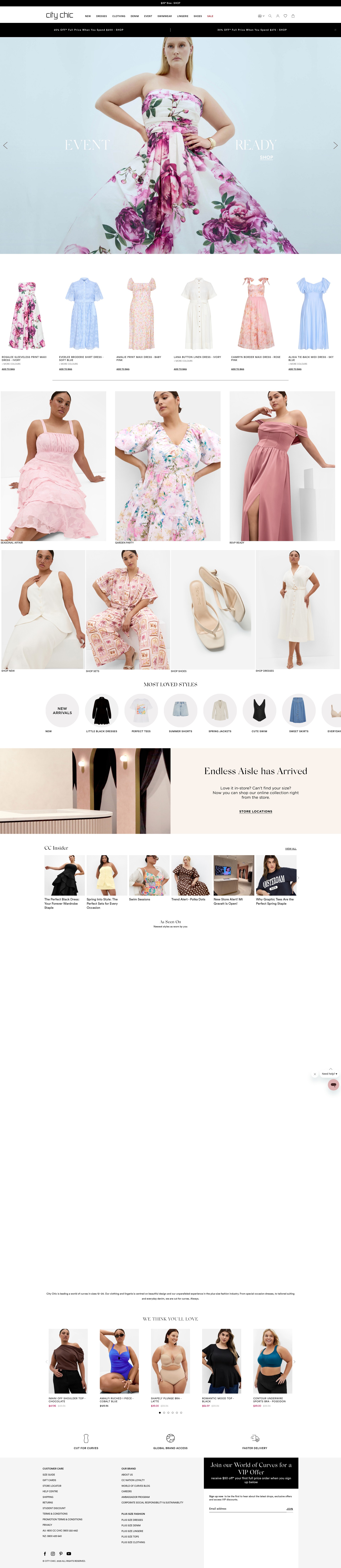Screenshot of citychic.com.au