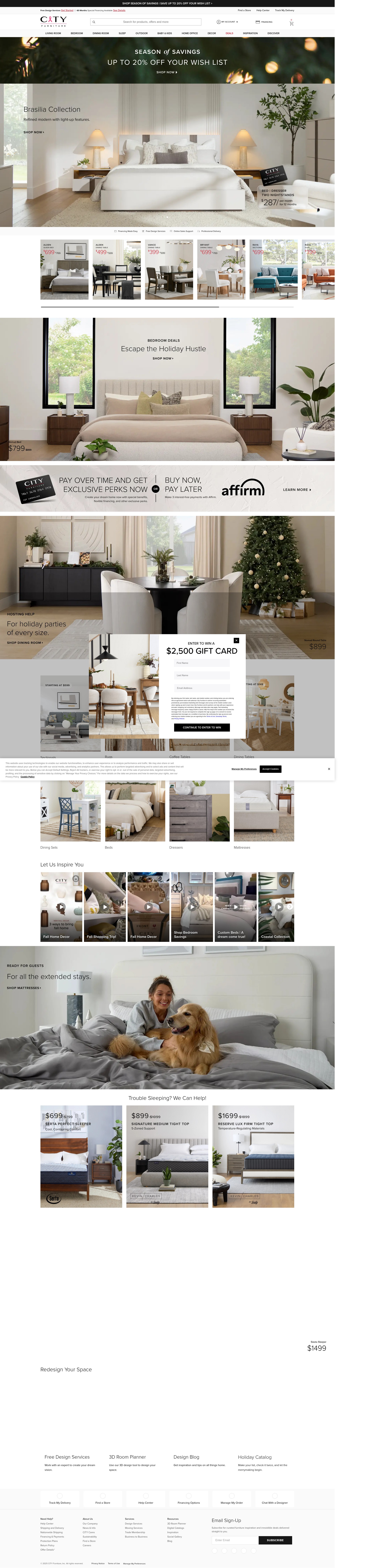 Screenshot of cityfurniture.com