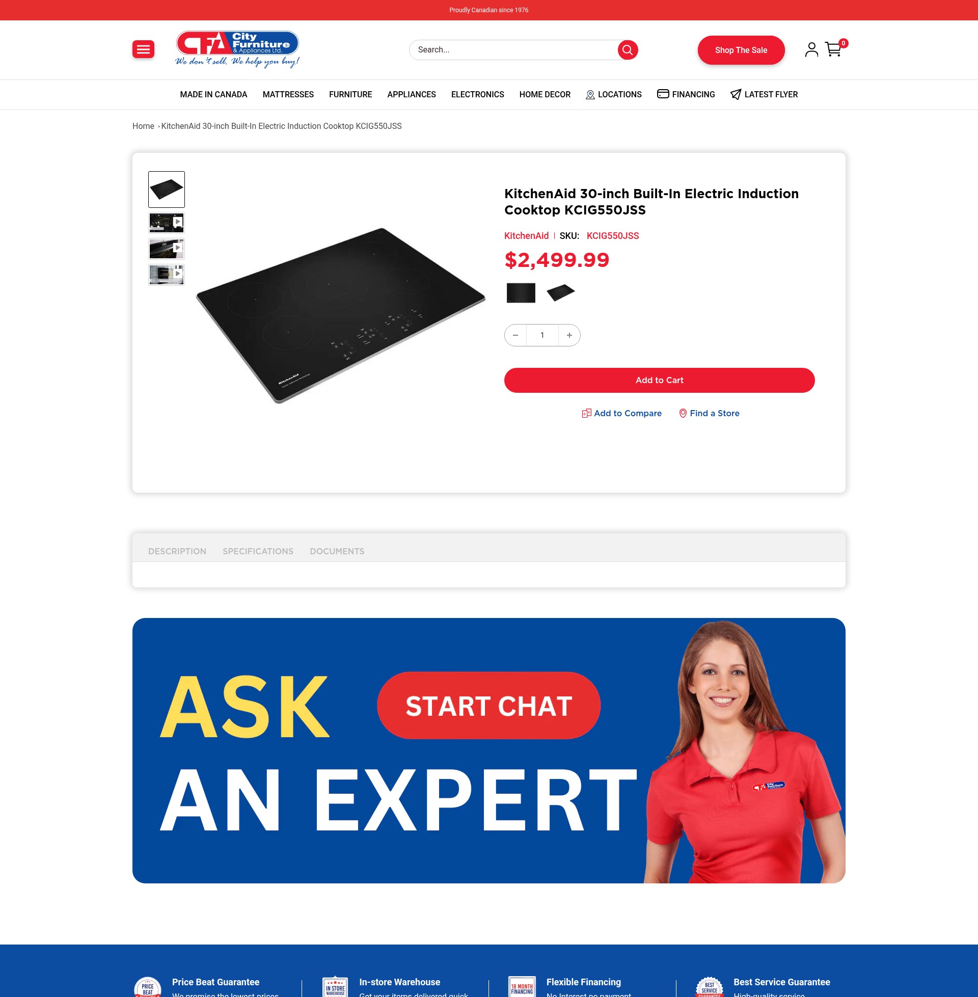Screenshot of cityfurniturecanada.com