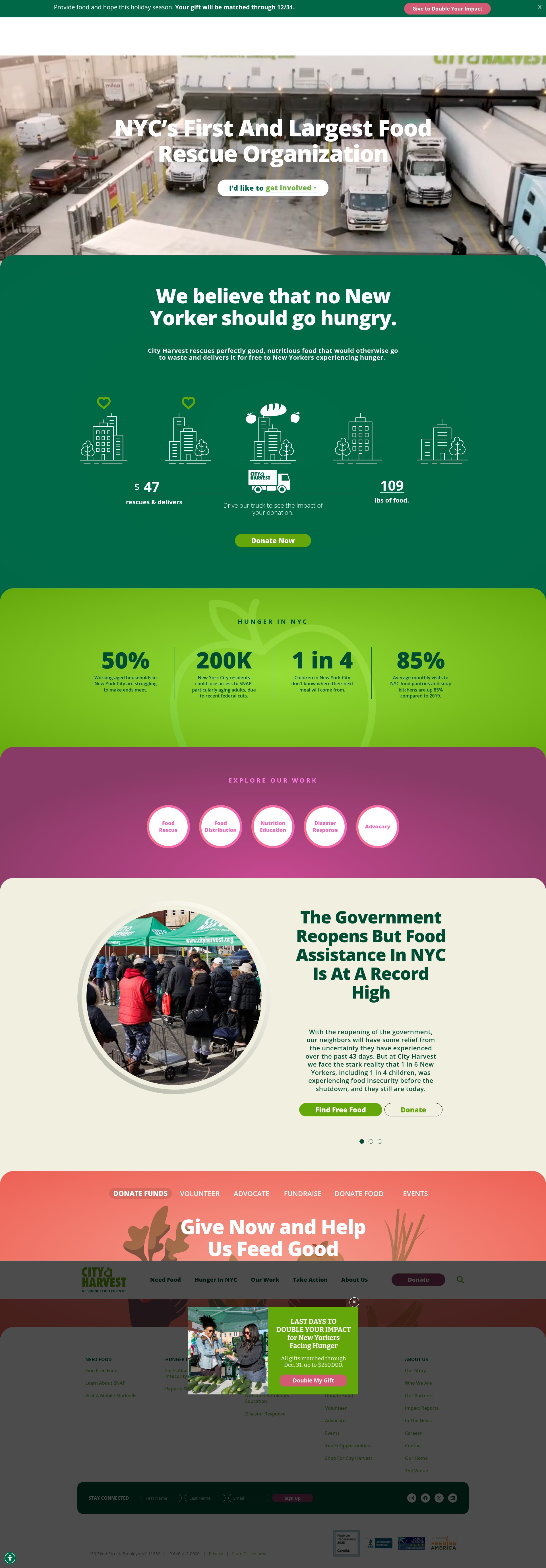 Screenshot of cityharvest.org