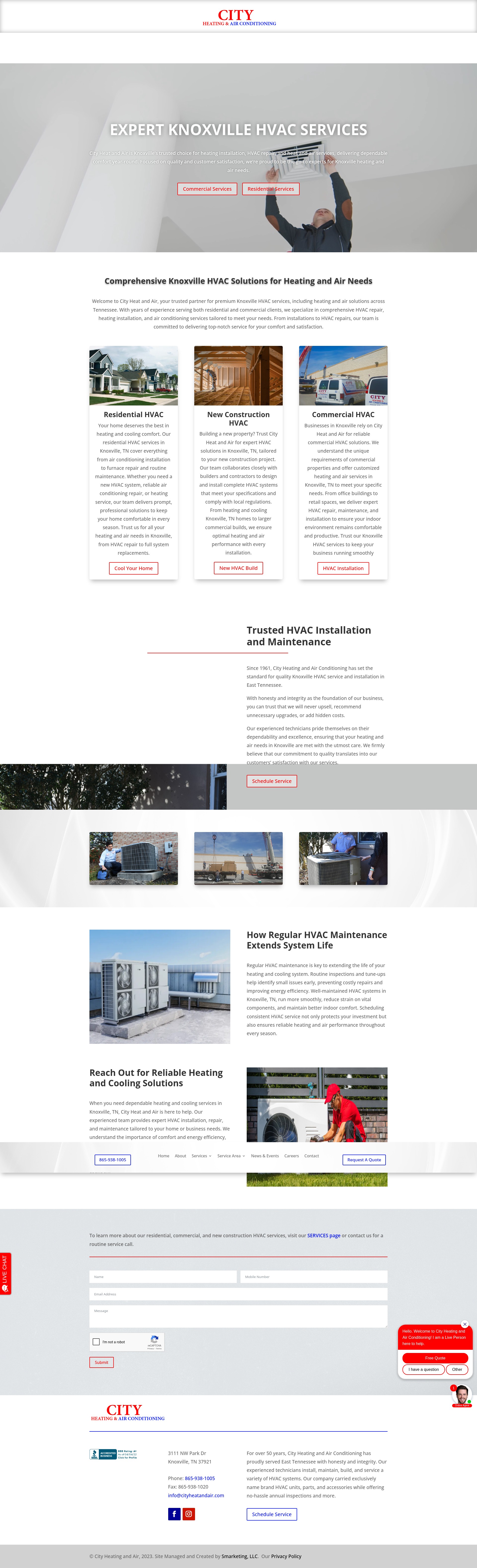 Screenshot of cityheatandair.com