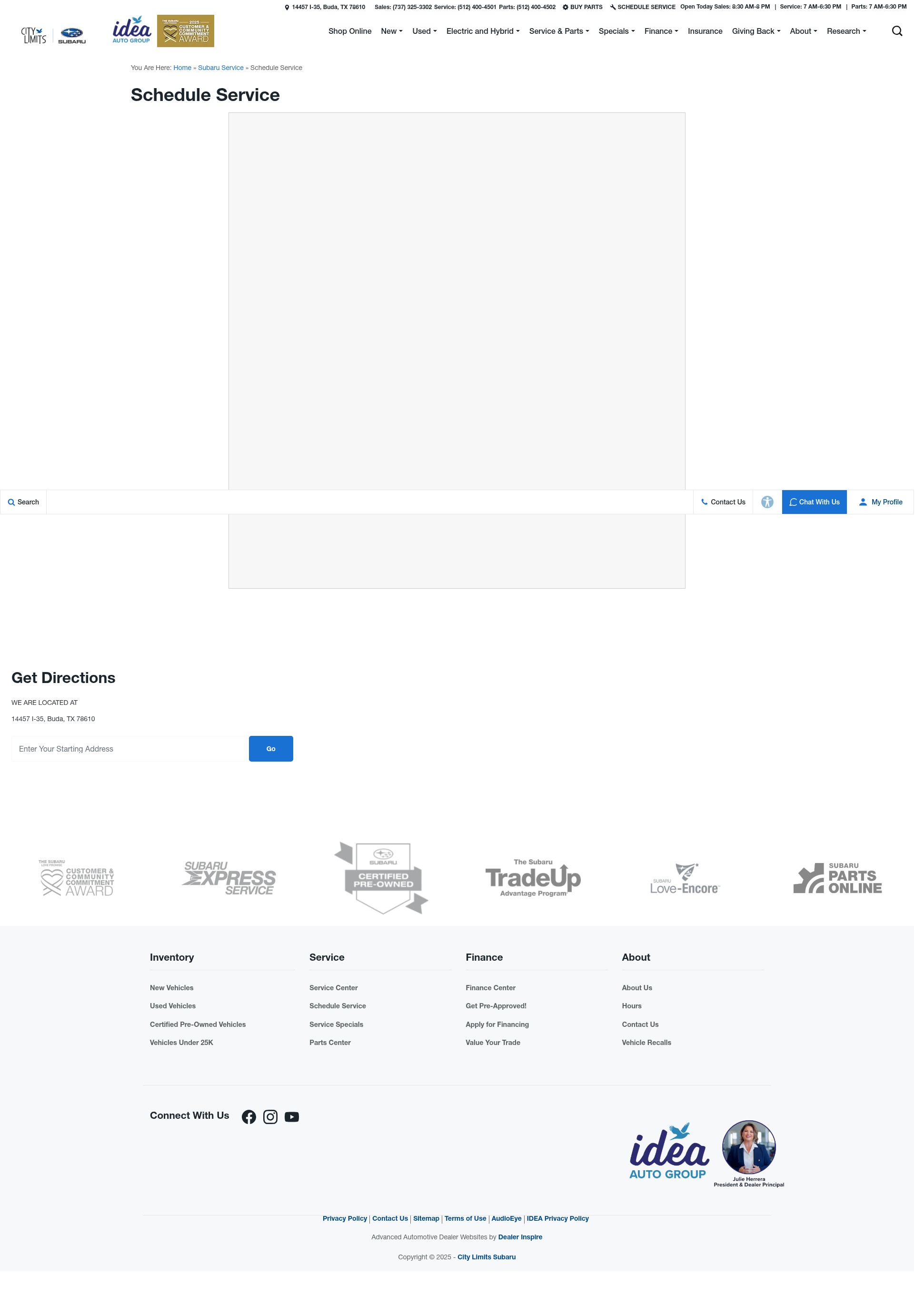 Screenshot of citylimitssubaru.com