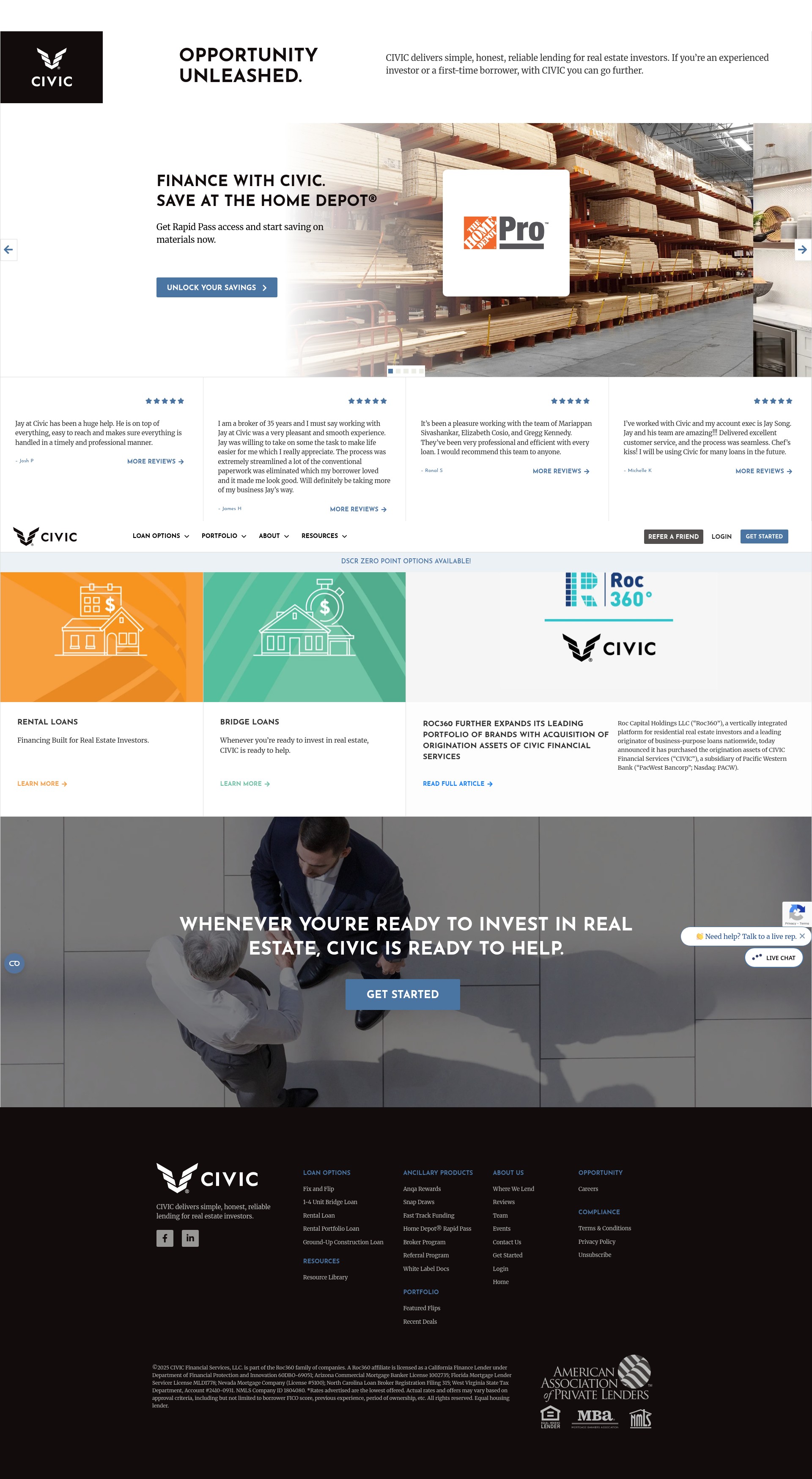 Screenshot of civicfs.com