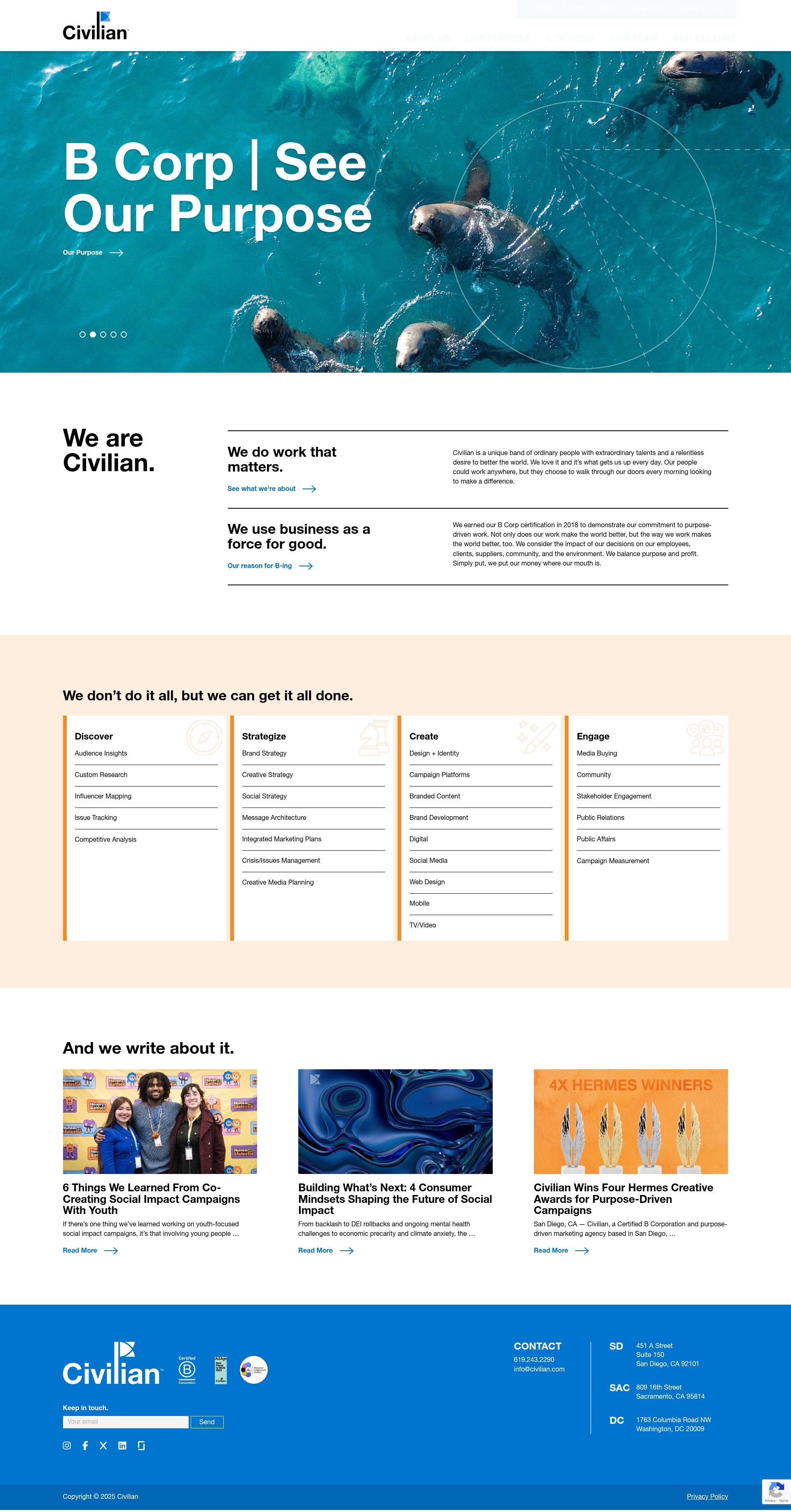 Screenshot of civilian.com