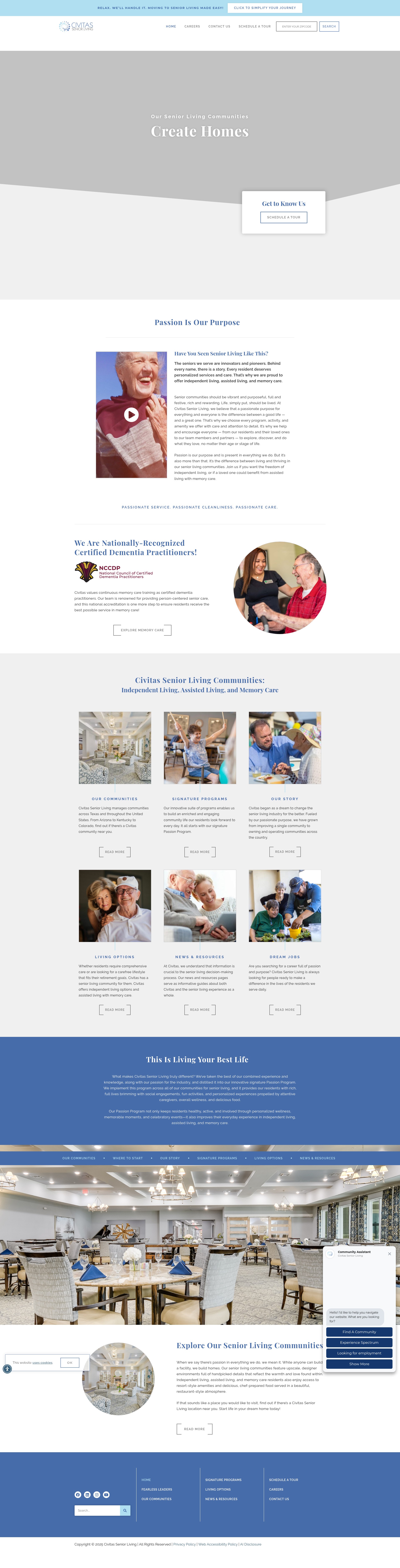 Screenshot of civitasseniorliving.com